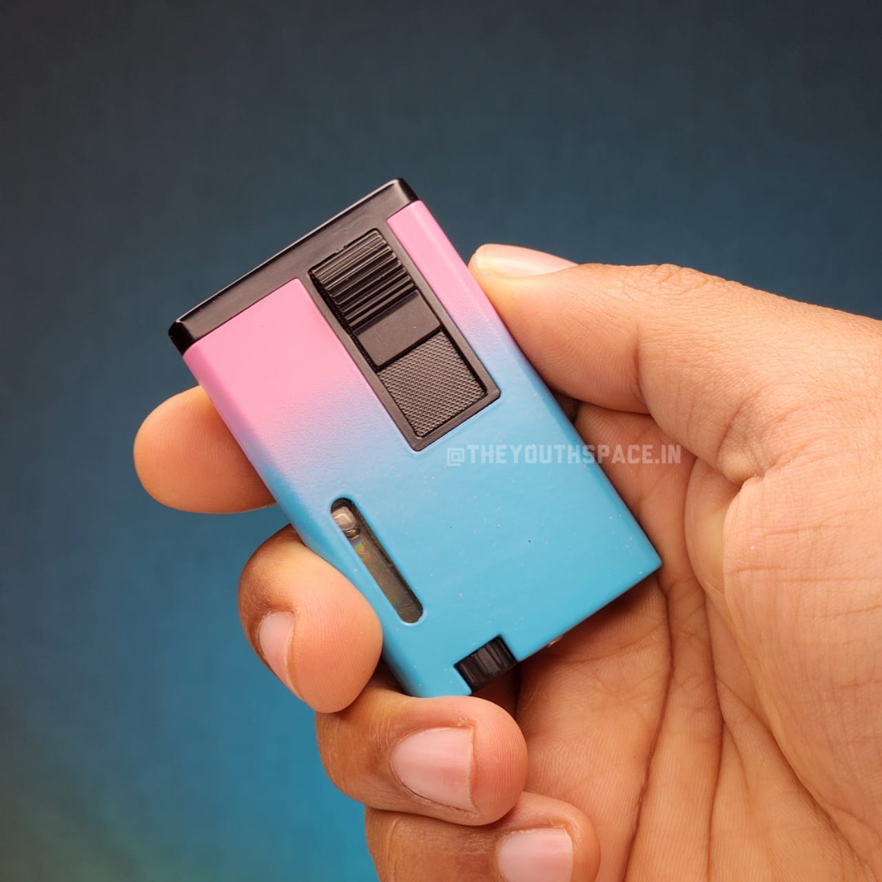 Dual tone Red Flame Jet Ignition Lighter (Metallic)