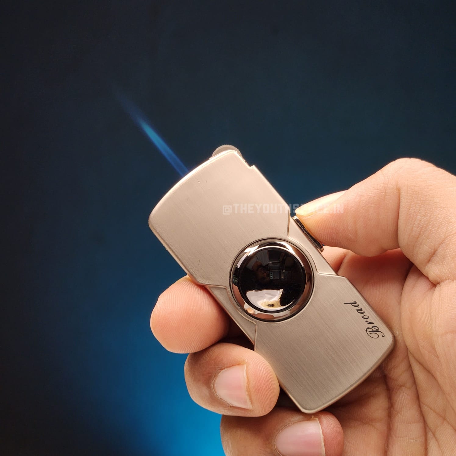 Fidget Spinner Jet Lighter (Metallic)