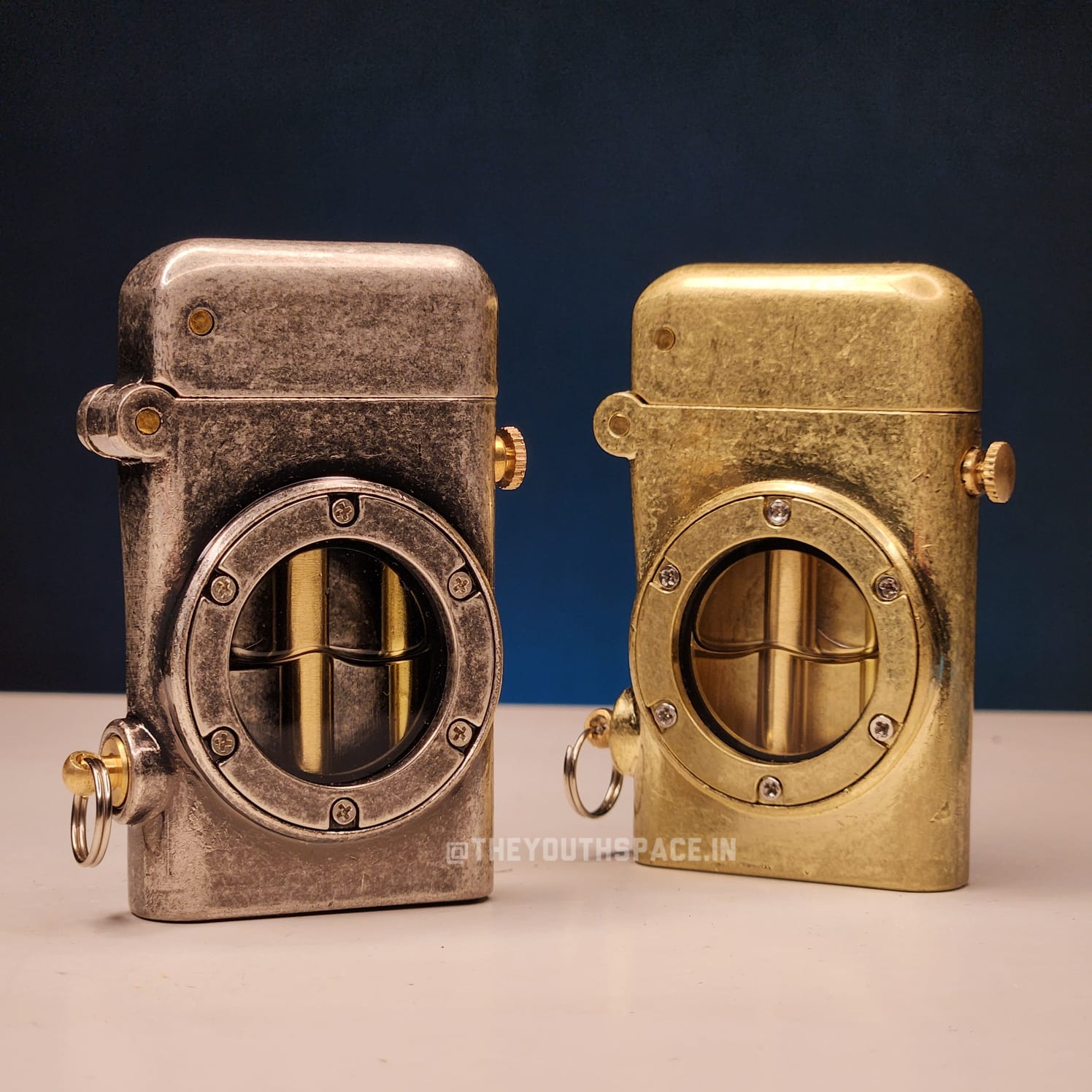 Premium Golden Mechanical Visible Fuel Tank Lighter