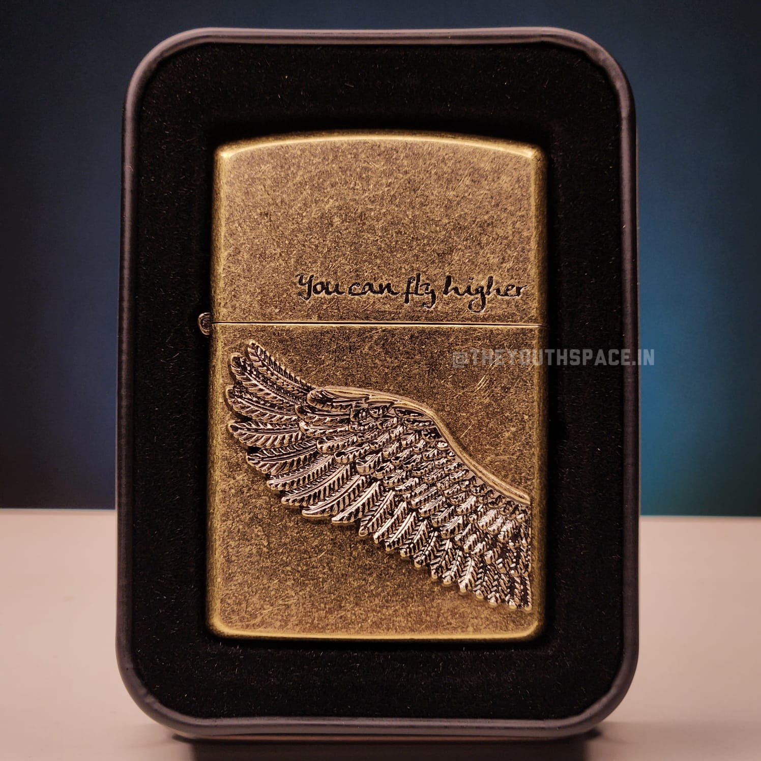 ZORRO ULTIMATE JUSTICE BRASS ANTIQUE WING EMBOSSED LIGHTER 2025