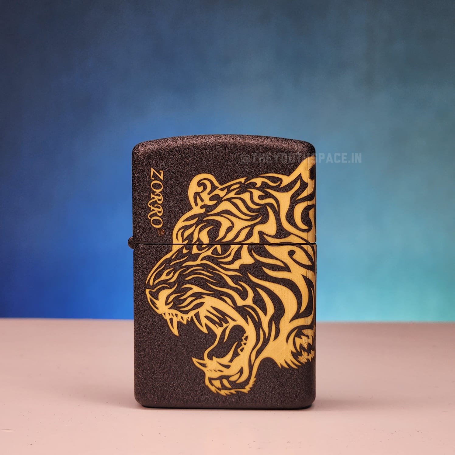 ZORRO ULTIMATE JUSTICE BRASS TIGER FACE LIGHTER 23HK