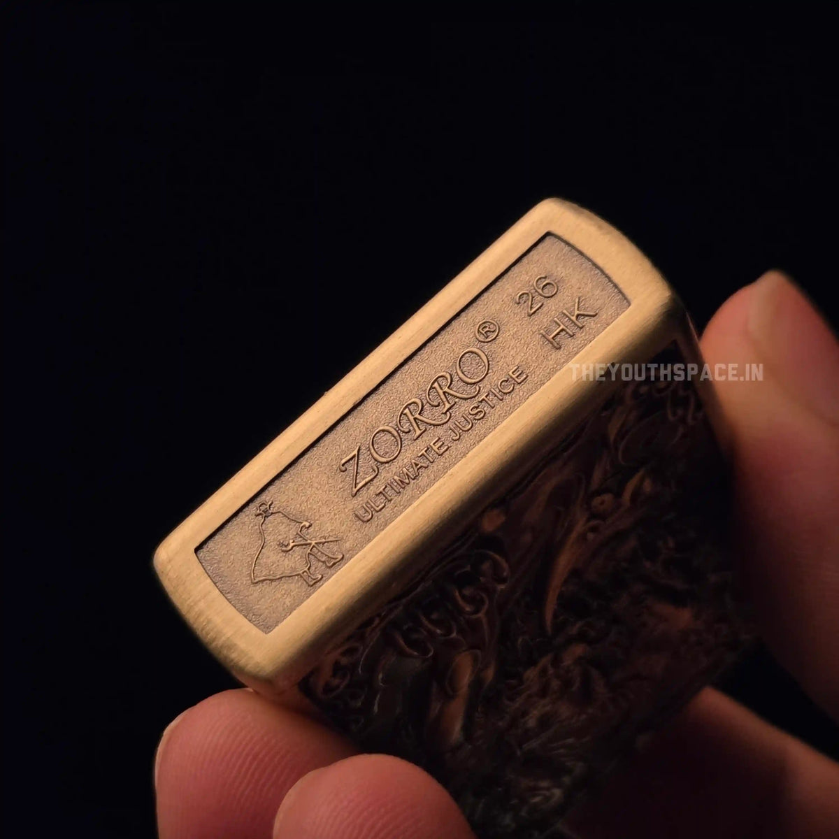 Zorro Ultimate Justice Brass 3D Carved Heavy Armor Mythical Guardian Creature Lighter