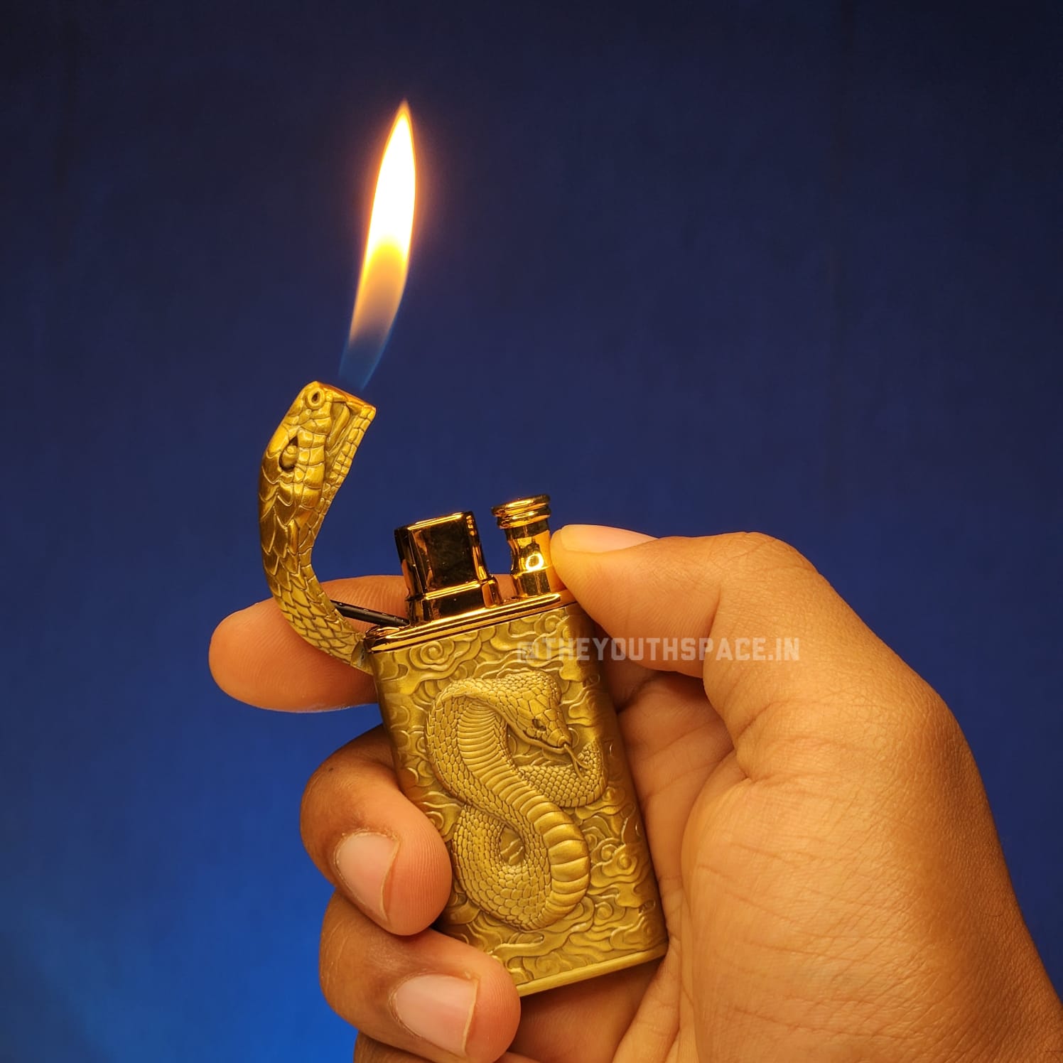 King Cobra Dual Flame Mode Lighter (Metallic)