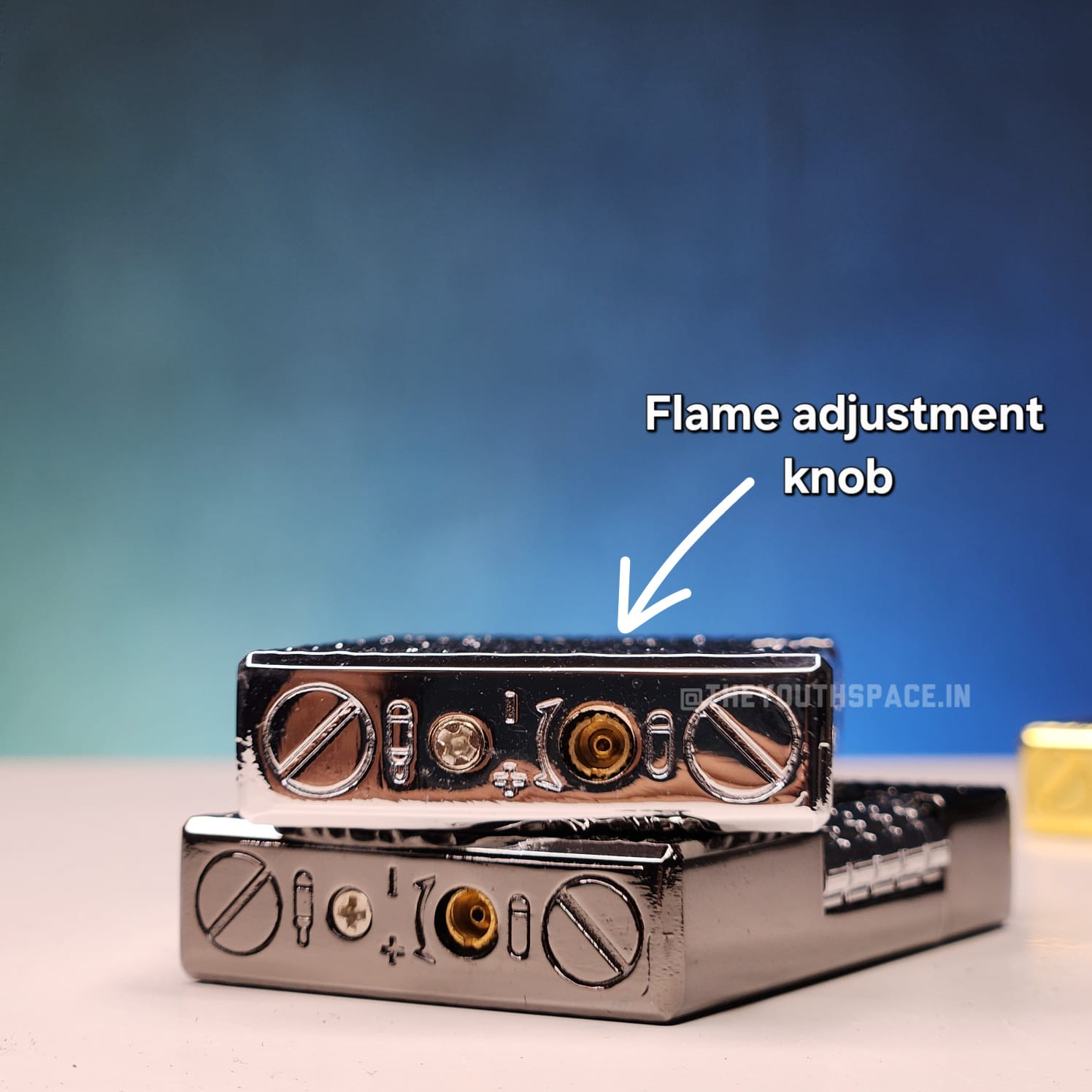 Classic Sleek Flint Wheel Lighter (Metallic) Model 2