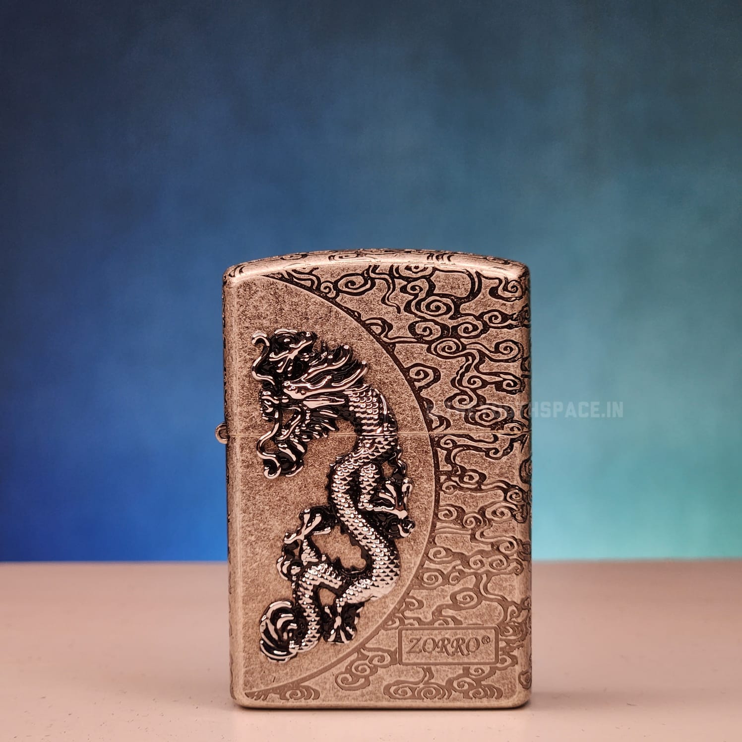 ZORRO ULTIMATE JUSTICE BRASS ANTIQUE DRAGON EMBOSSED LIGHTER 24 HK