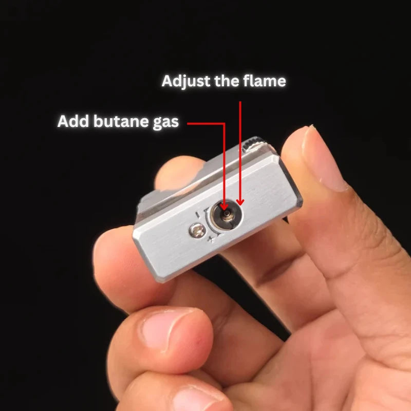 Dual Flame Mode Sleek Lighter (Metallic)
