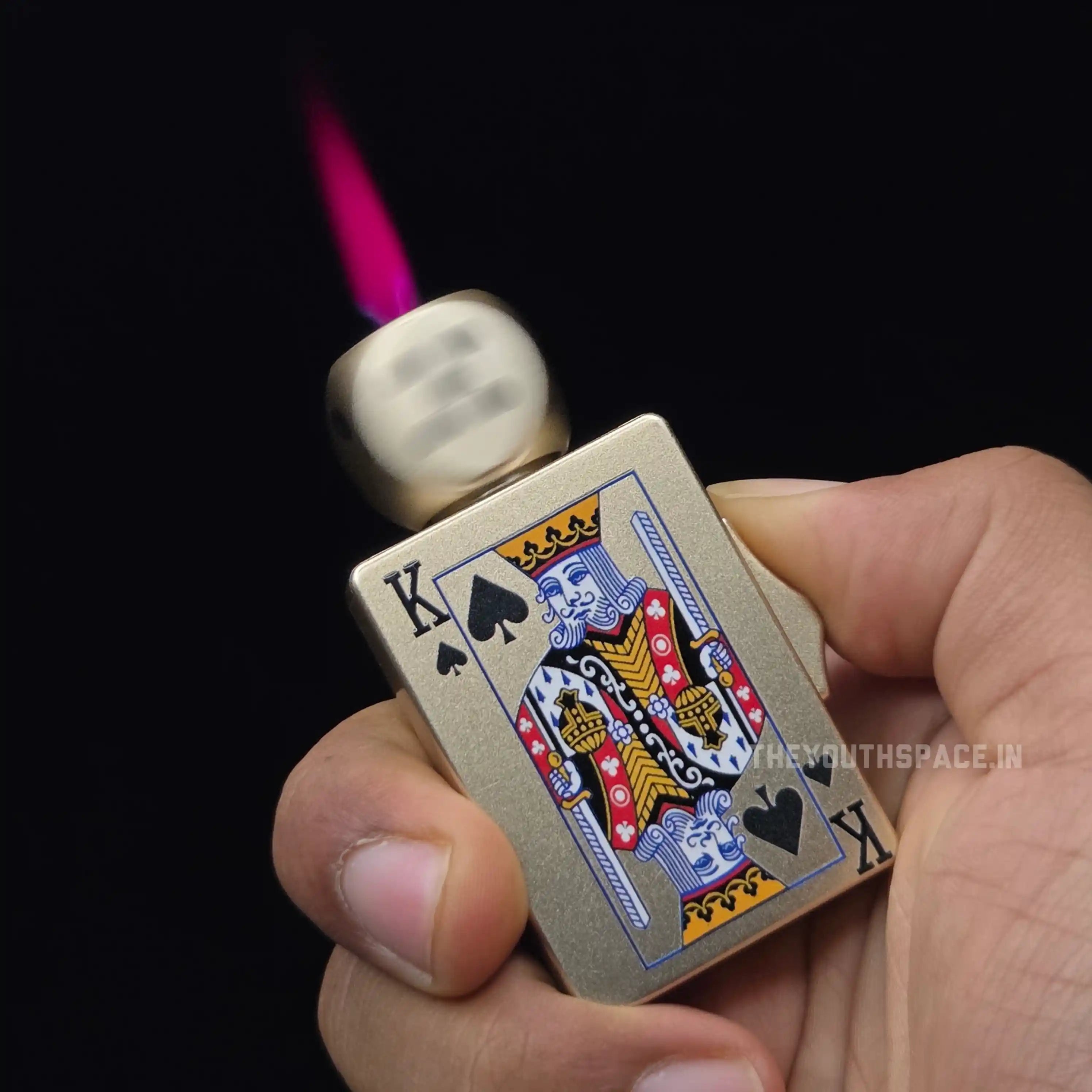 Dice Spinner Card Jet Flame Lighter
