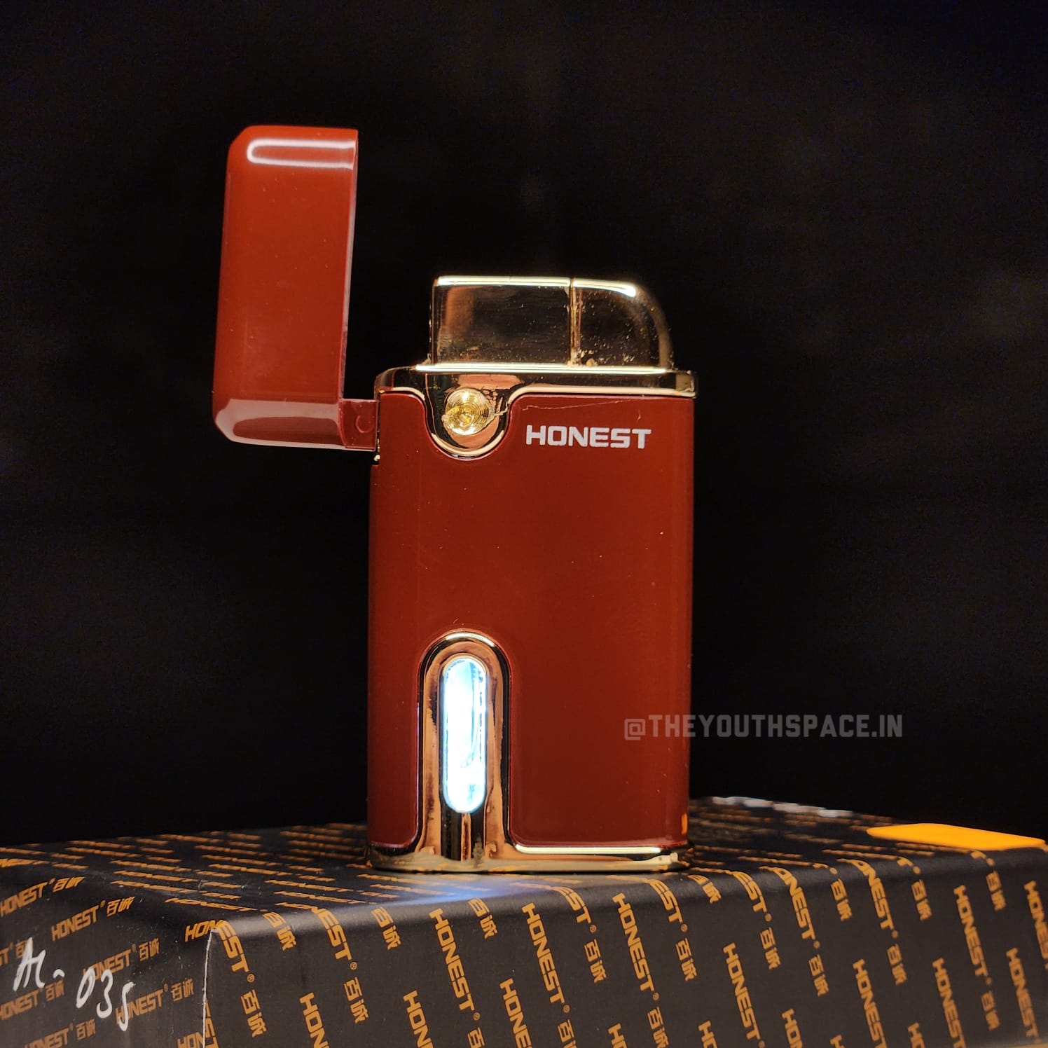 Mini Glow Tank Red Flame Jet Lighter