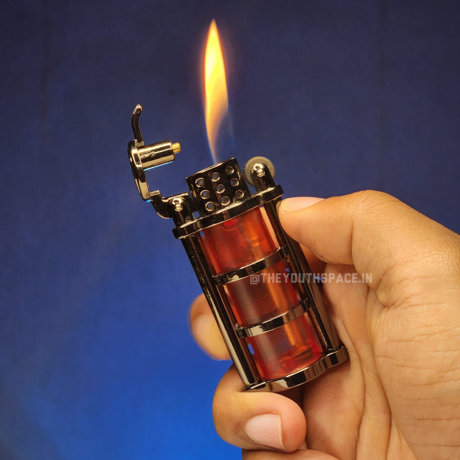 Lantern Clear Visible Tank Lighter (Metallic)