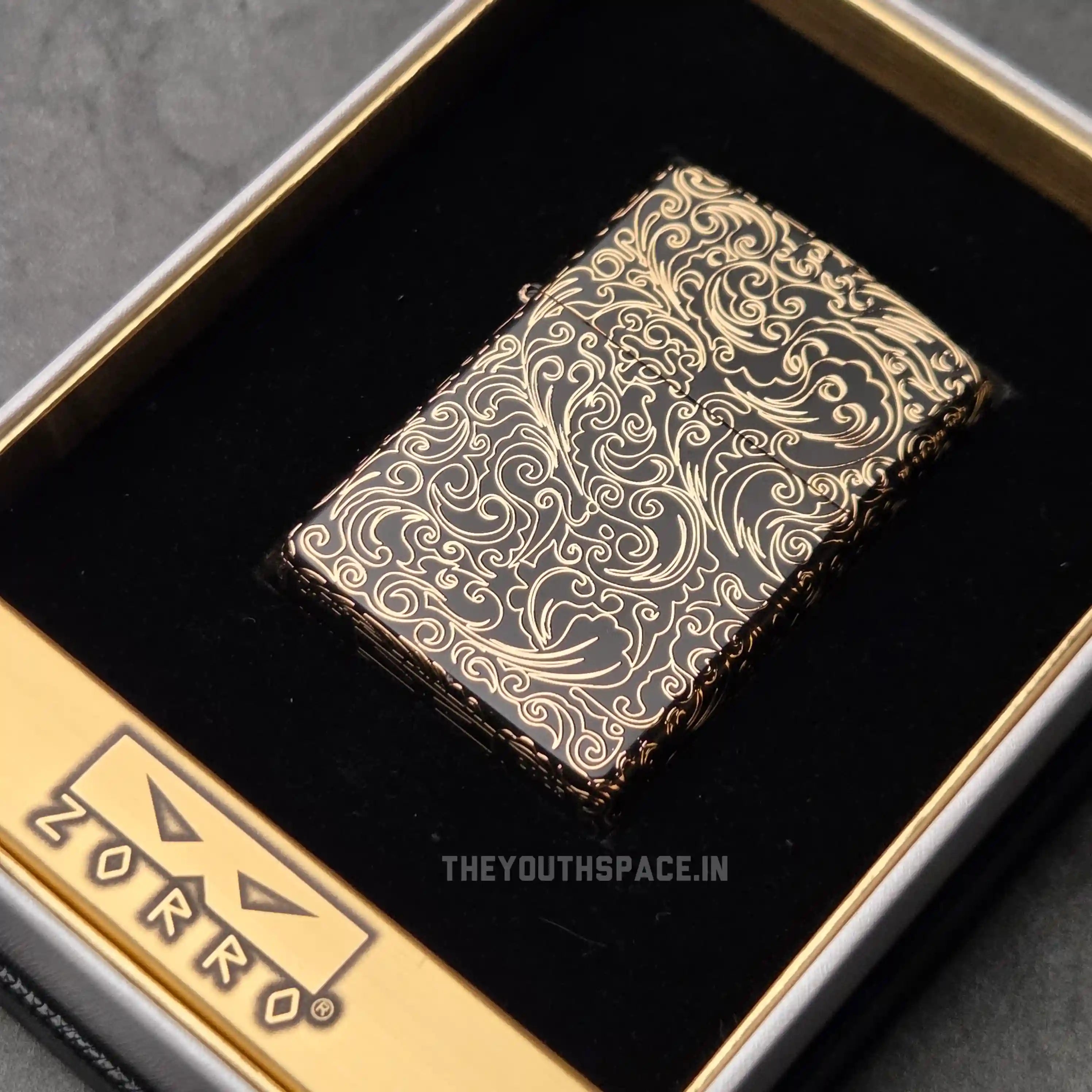 Zorro Limit Class Brass 2nd Generation Gold Detailing Lighter