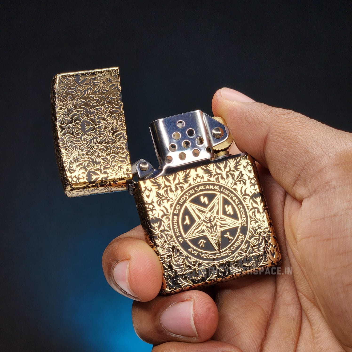 ZORRO Antique Brass Pentagram Engraved Lighter 2025 Edition