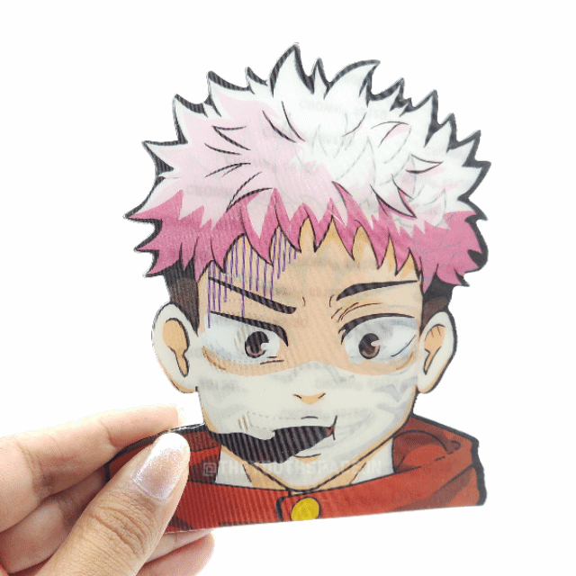 Itadori turning to Sukuna 3D motion sticker