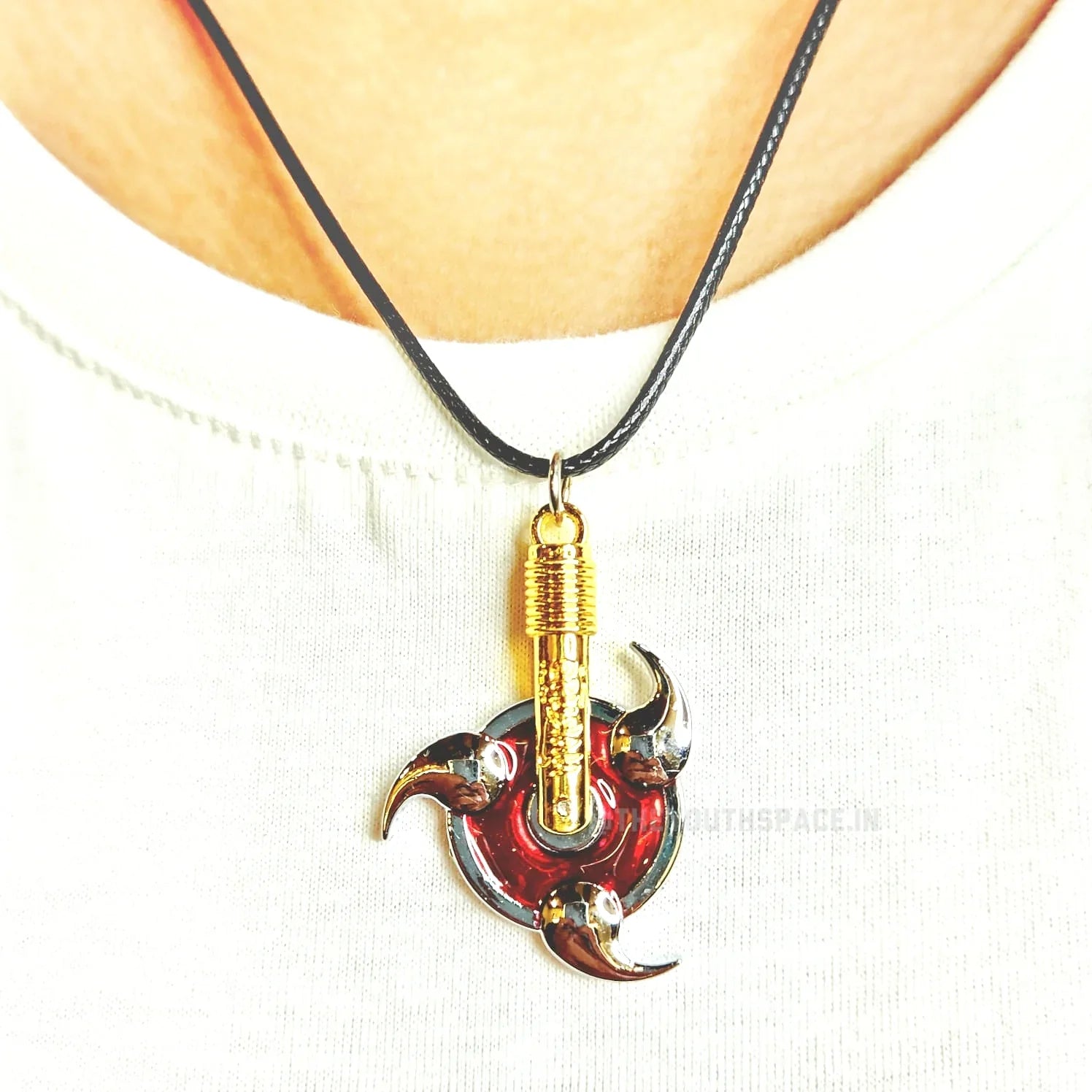 Naruto Sharingan spinning pendant