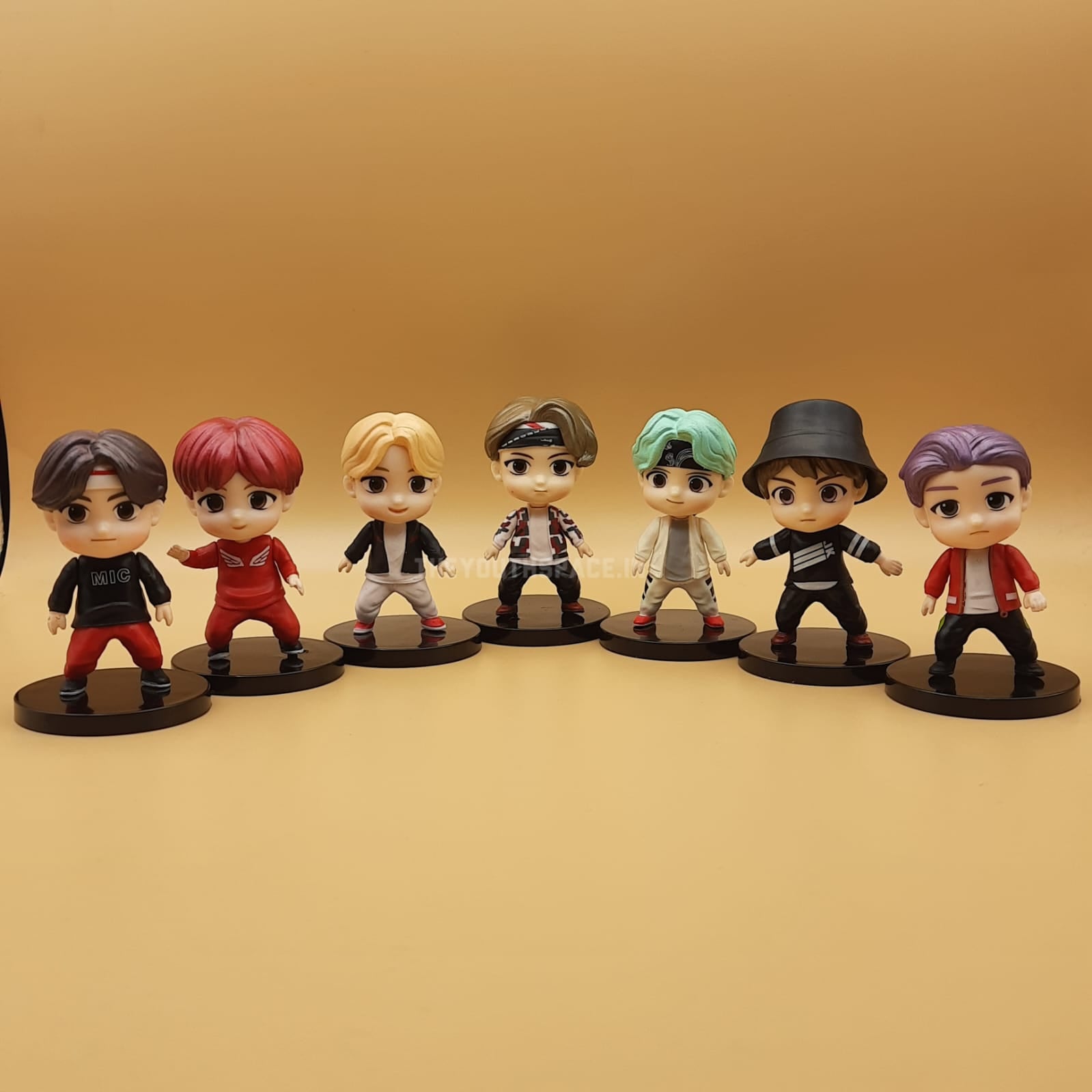 Tiny Tan Mic Drop Standing Set (Set of 7 Figurines)