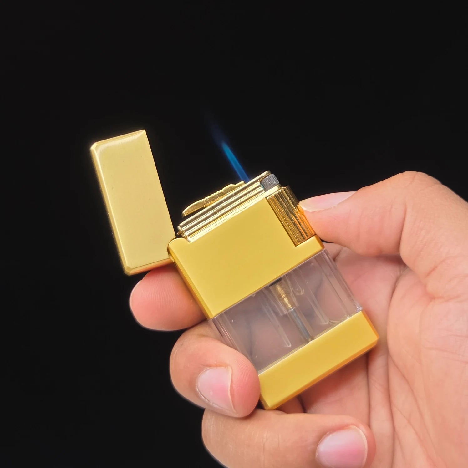 Dual Flame Mode Sleek Lighter (Metallic)
