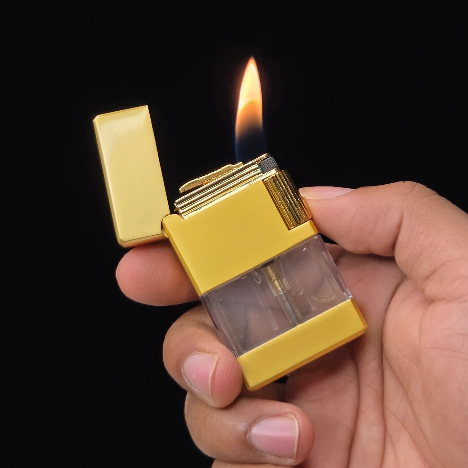 Dual Flame Mode Sleek Lighter (Metallic)