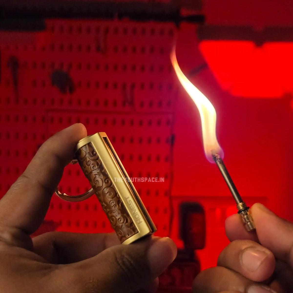 Honest Leather Permanent Matchstick Keychain Lighter