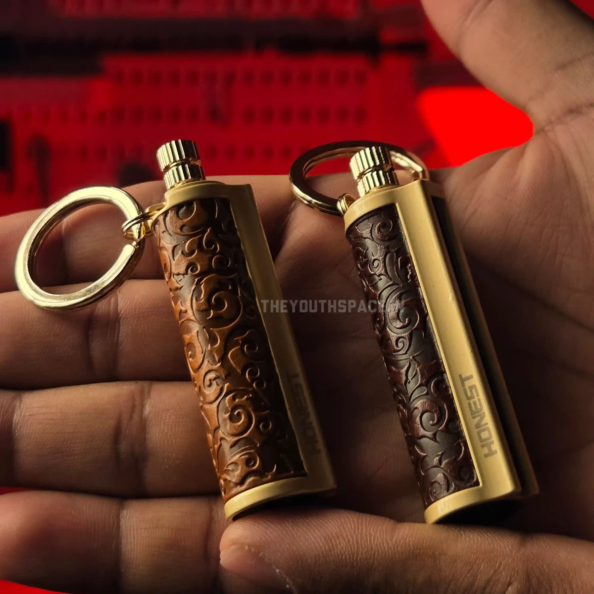 Honest Leather Permanent Matchstick Keychain Lighter