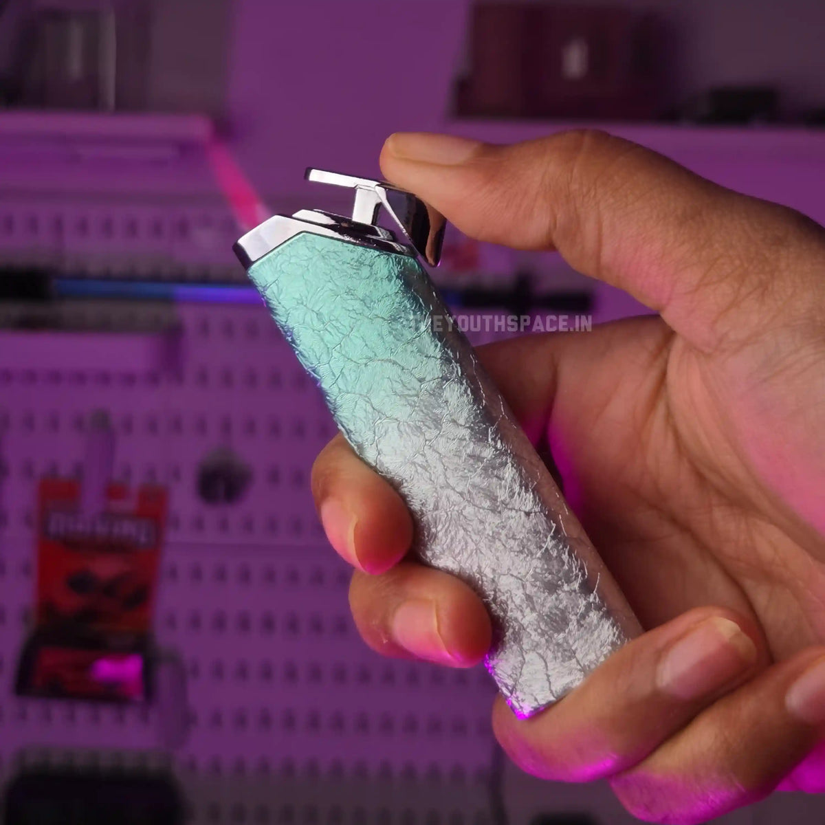 Metallic Ice Crack Torch Jet Flame Lighter