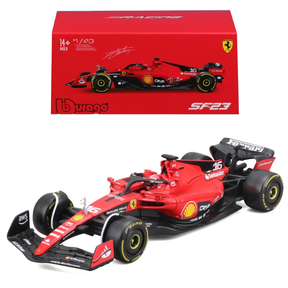 1:43 Bburago licensed diecast Scale Model car Ferrari SF23 #16 Charles Leclerc