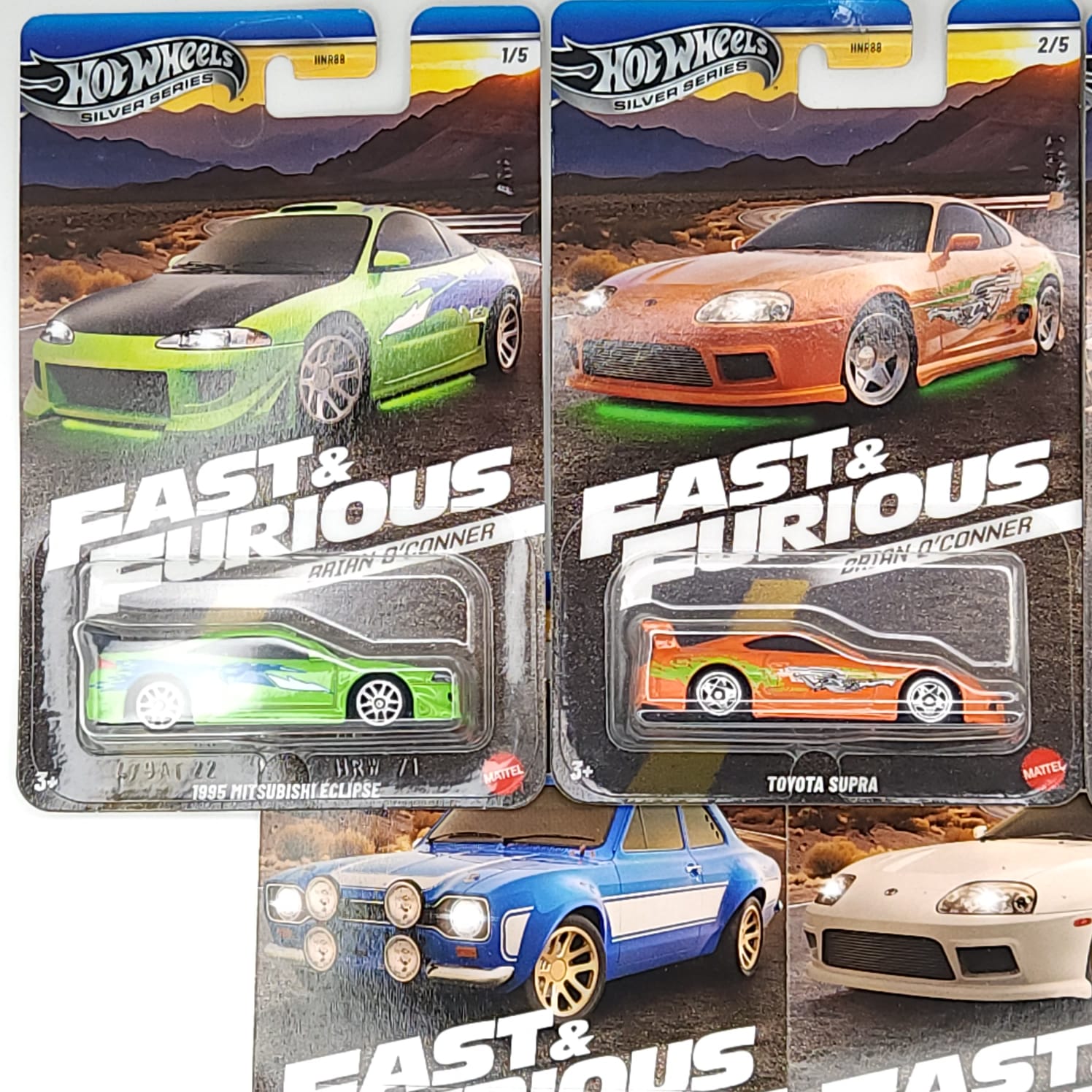 Hot Wheels Brian O'connor Fast & Furious Set of 5 Imported