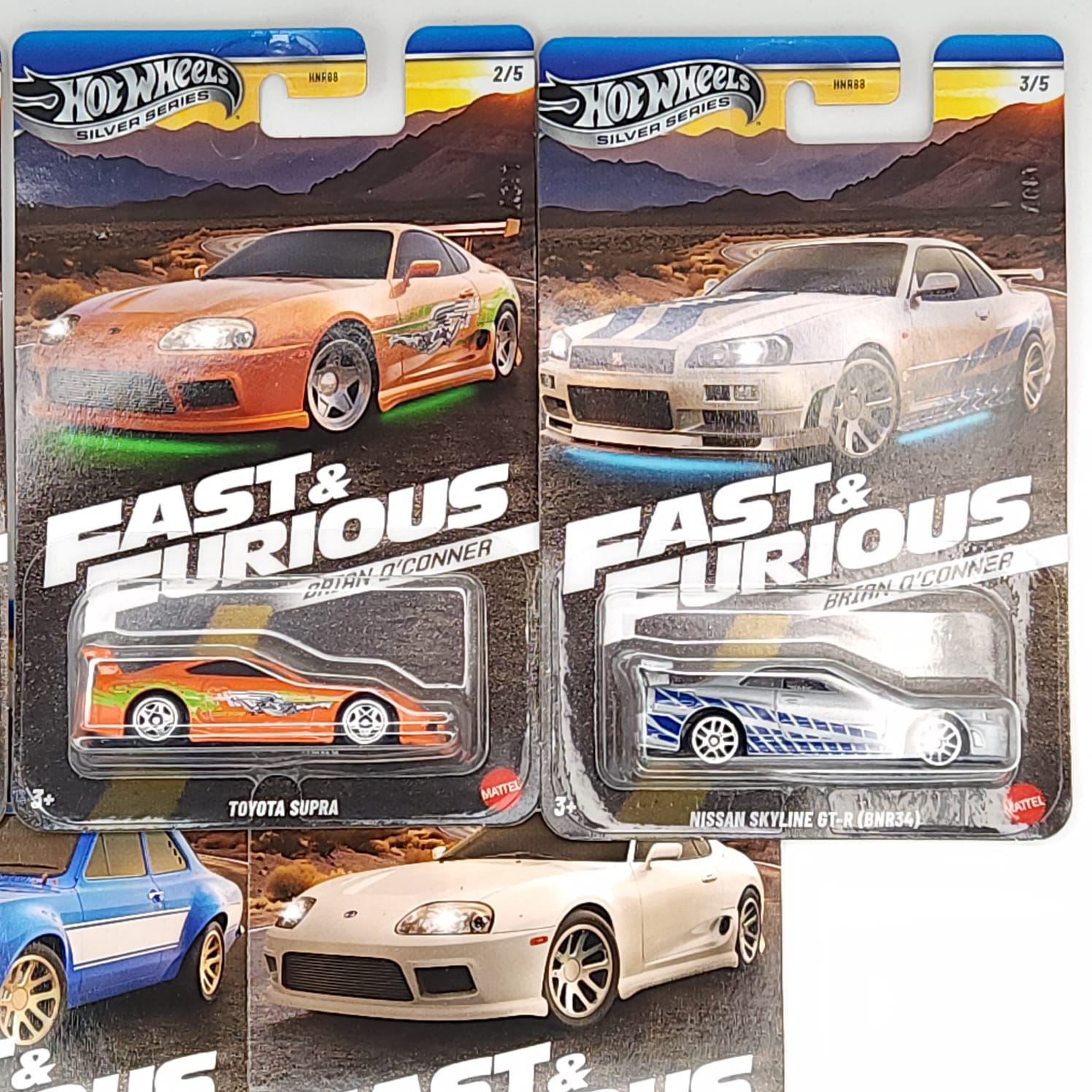 Hot Wheels Brian O'connor Fast & Furious Set of 5 Imported