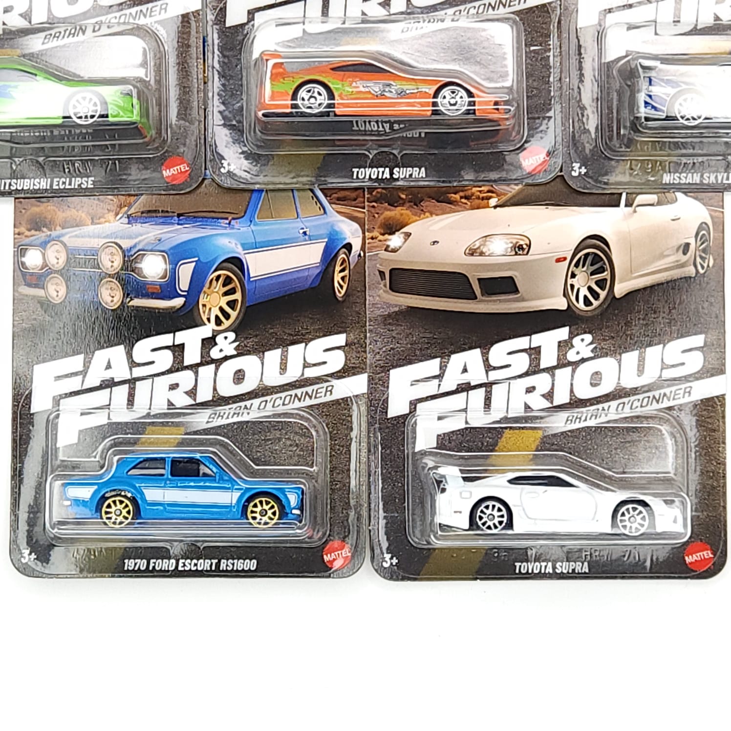 Hot Wheels Brian O'connor Fast & Furious Set of 5 Imported