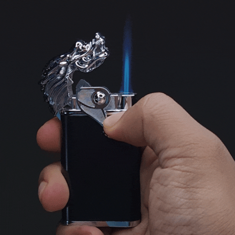 Lion Dual flame jet lighter(Black)