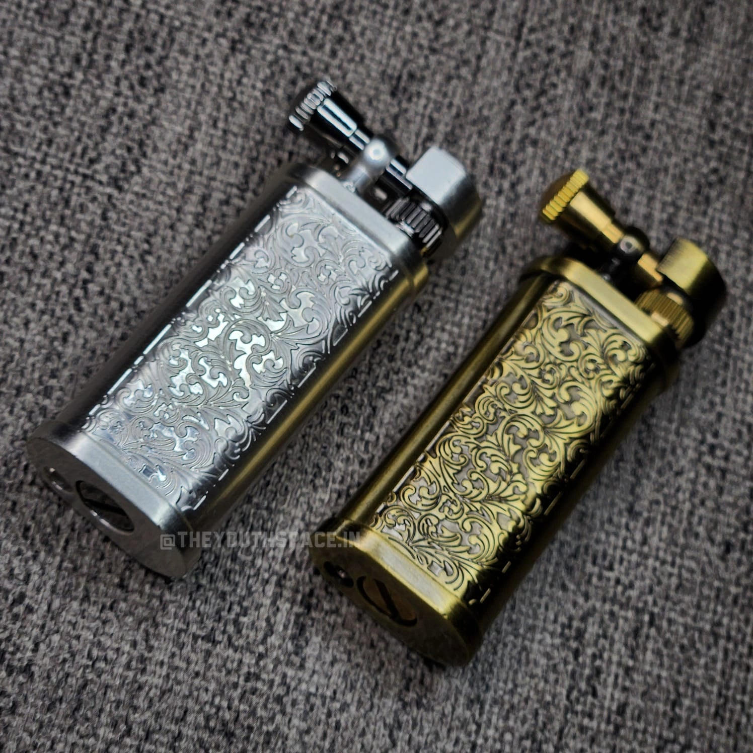 Vintage Intricate Design Lift Arm Metal Lighter