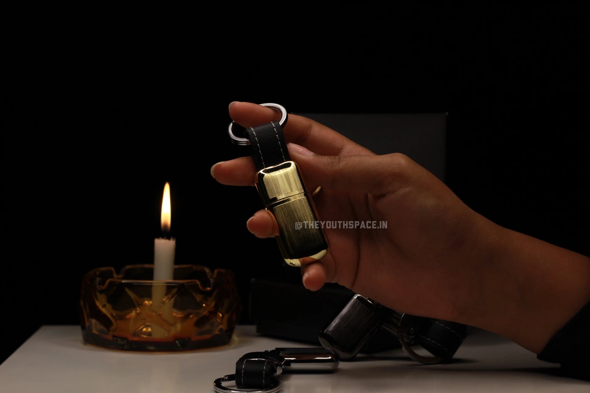 Hidden Keychain Flint Lighter