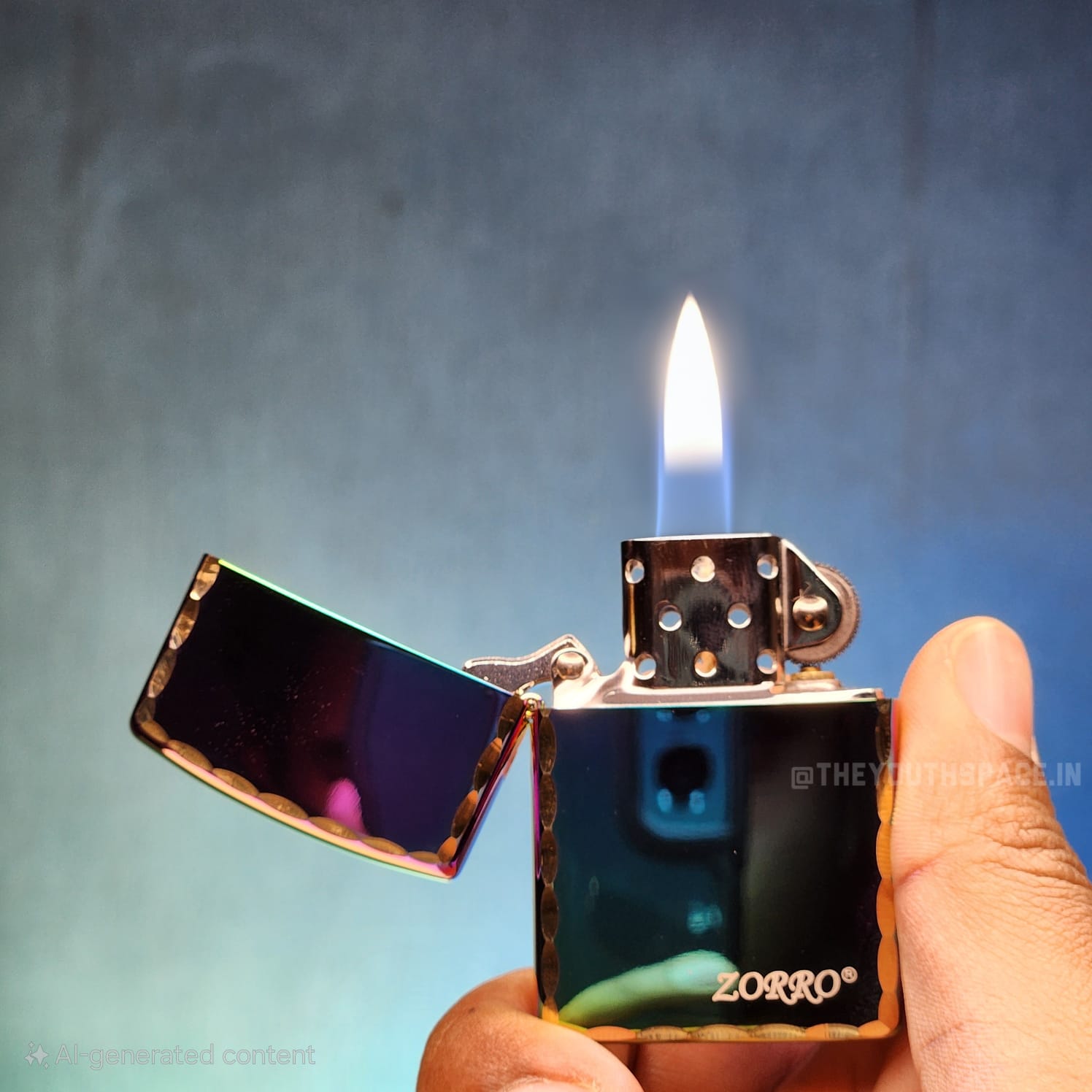 ZORRO ULTIMATE JUSTICE BRASS MULTI-COLOR LIGHTER 22HK