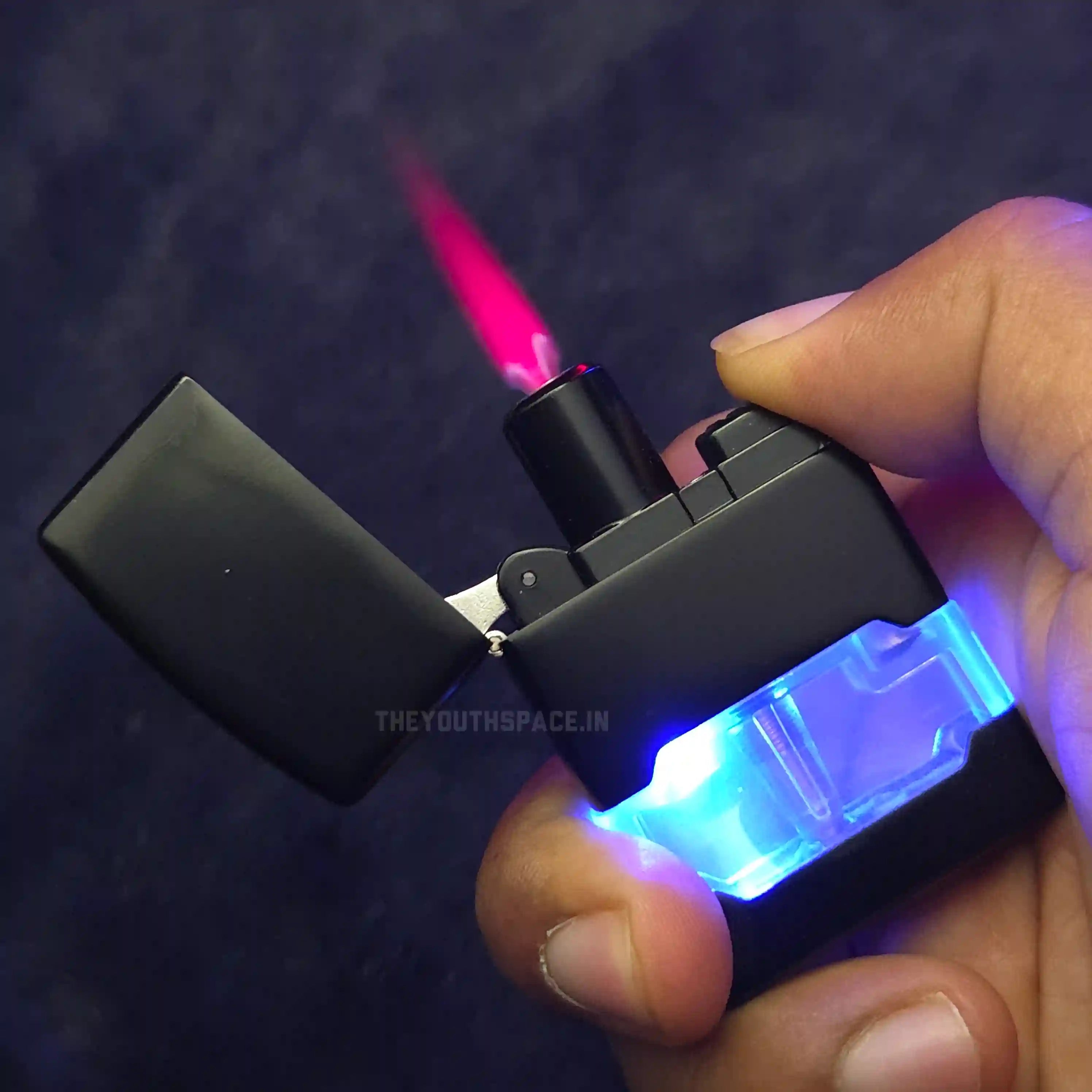 Lumi Tank Red Flame Jet Lighter (Metallic)