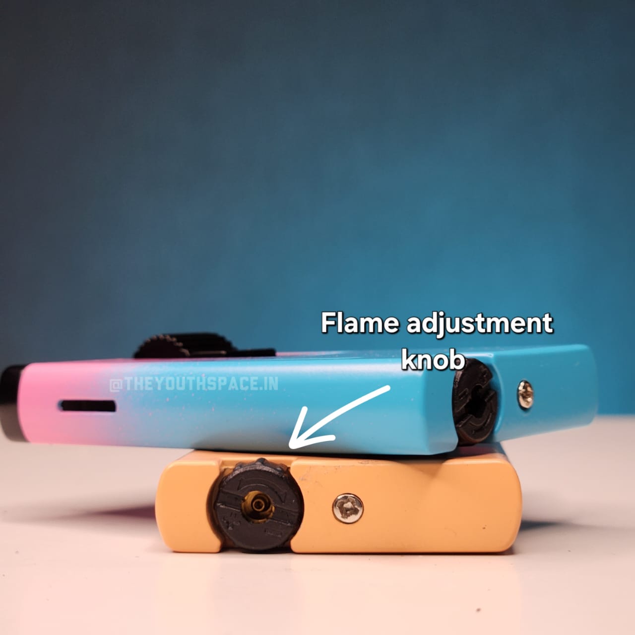 Dual tone Red Flame Jet Ignition Lighter (Metallic)