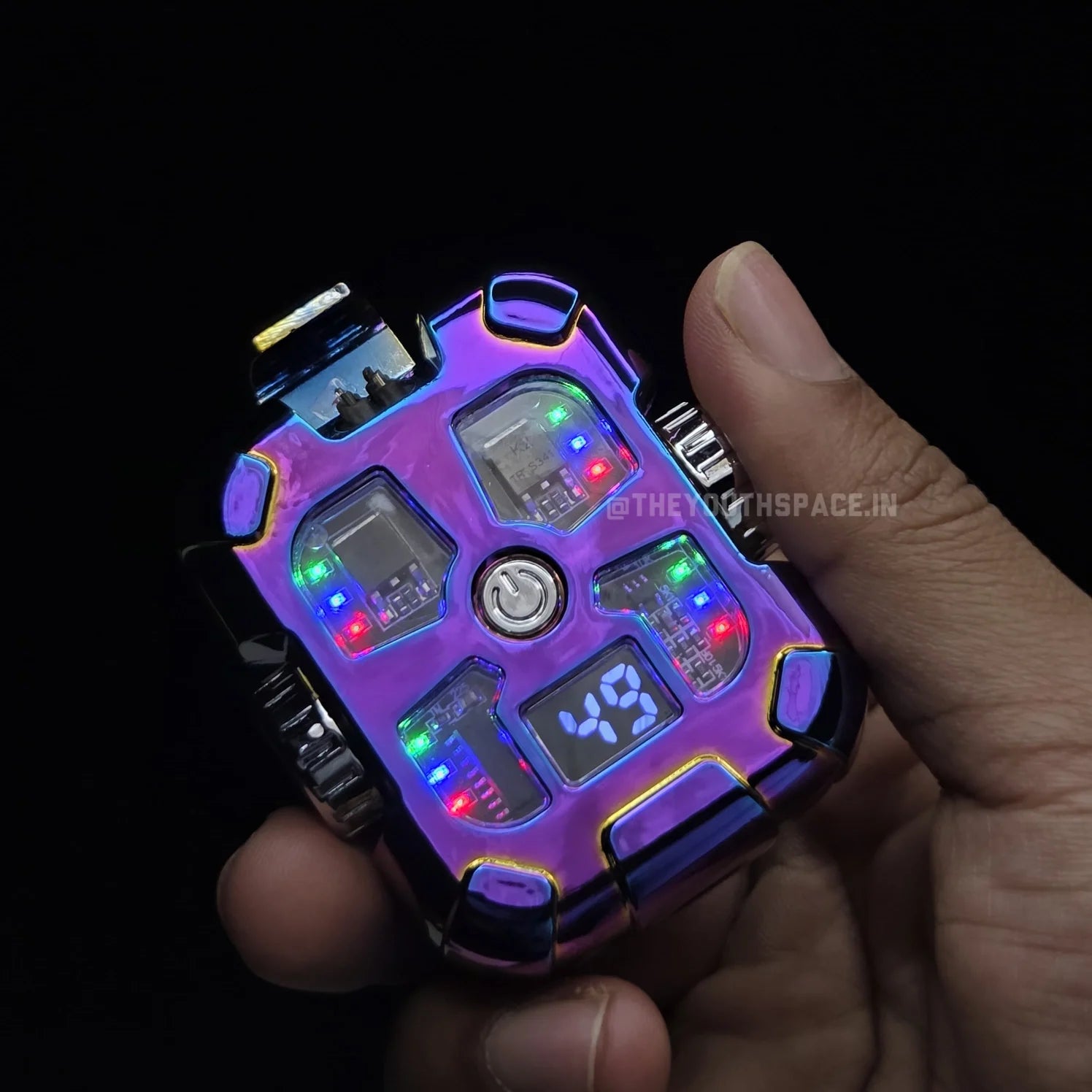 Double Arc Gyro Spinning Led USB rechargeable Lighter