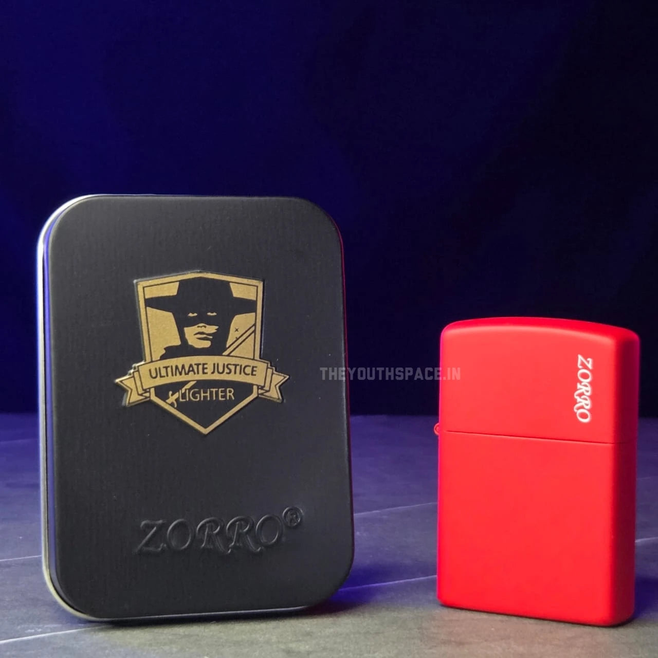 ZORRO ULTIMATE JUSTICE BRASS MATTE RED LIGHTER 22HK