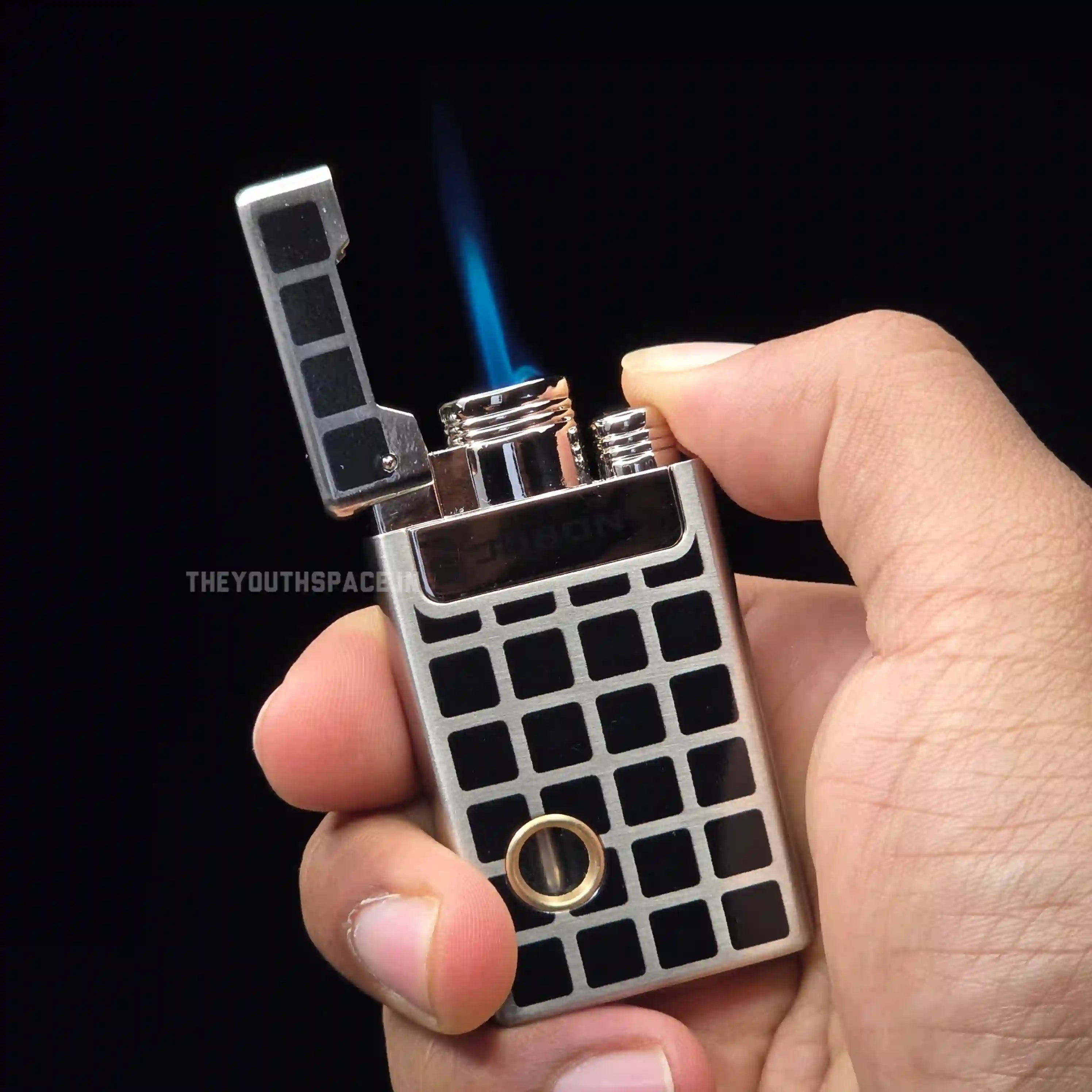 Jobon UV Grid Pattern Dual Flame Mode Lighter