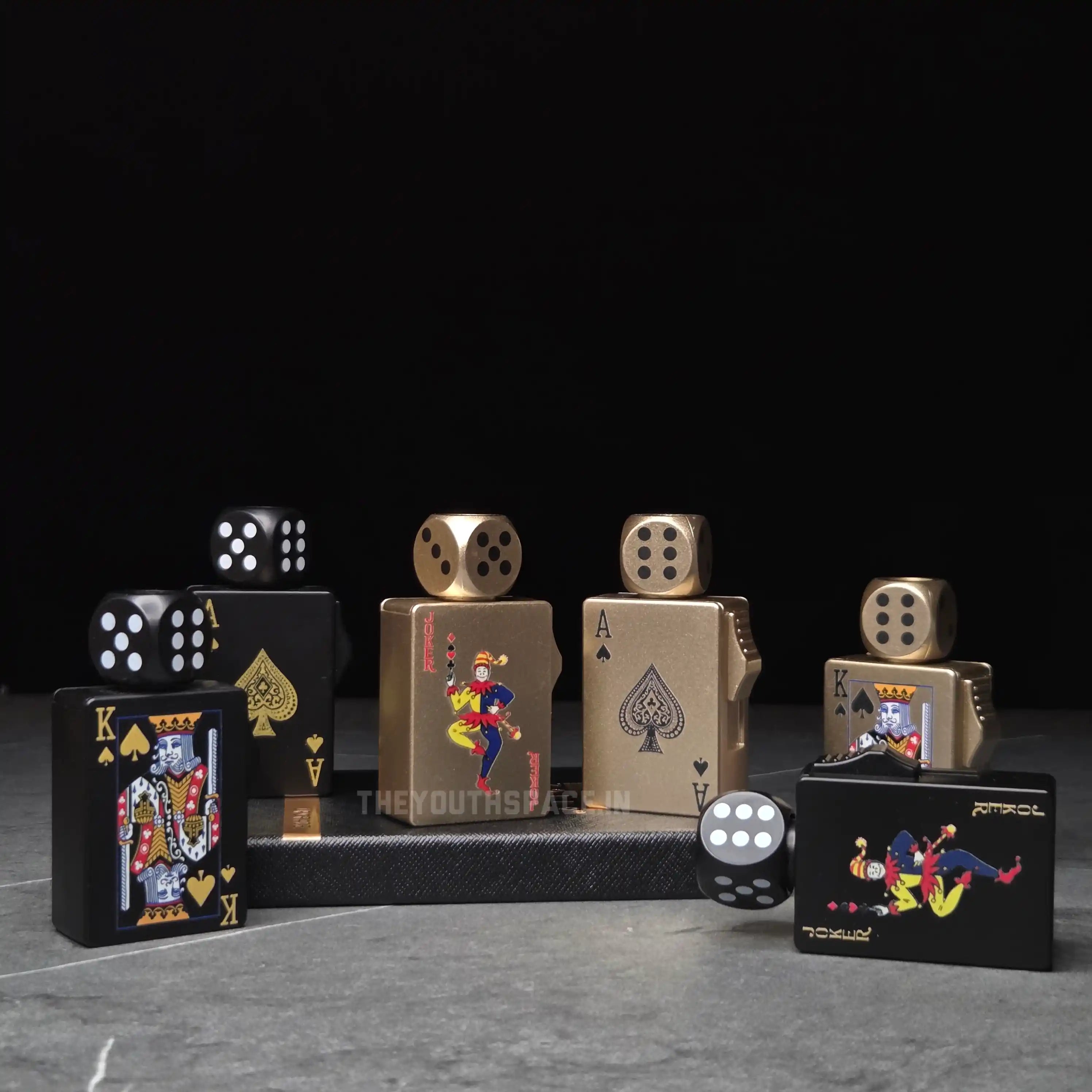 Dice Spinner Card Jet Flame Lighter