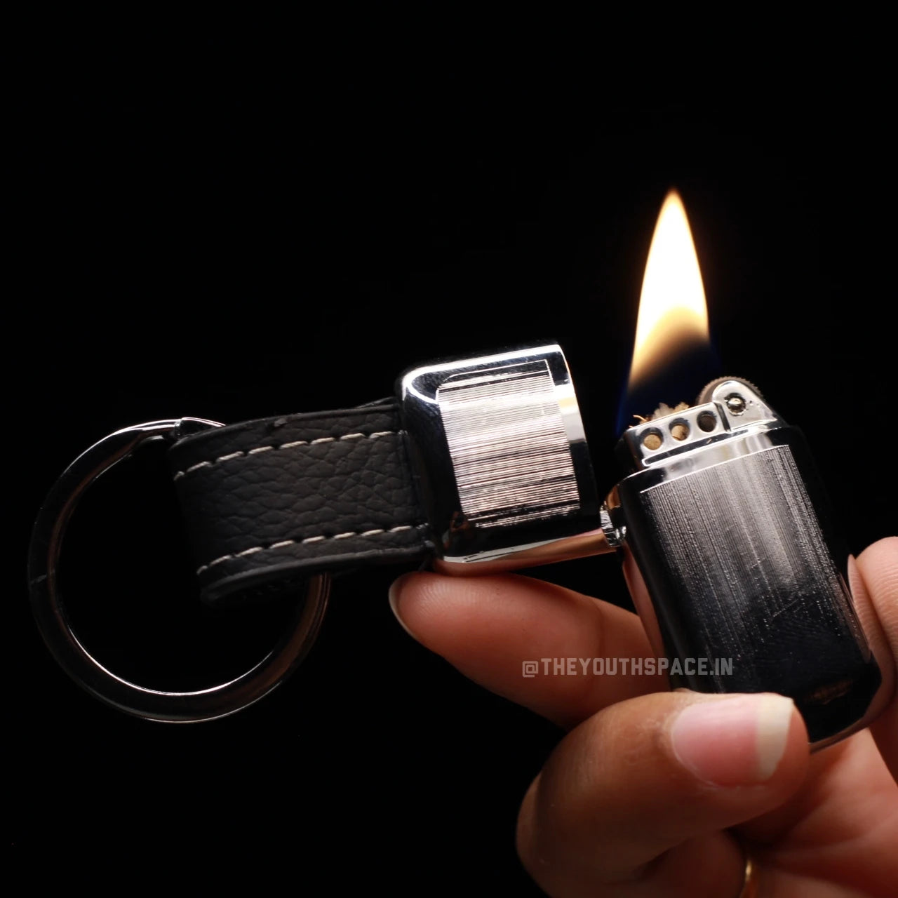 Hidden Keychain Flint Lighter