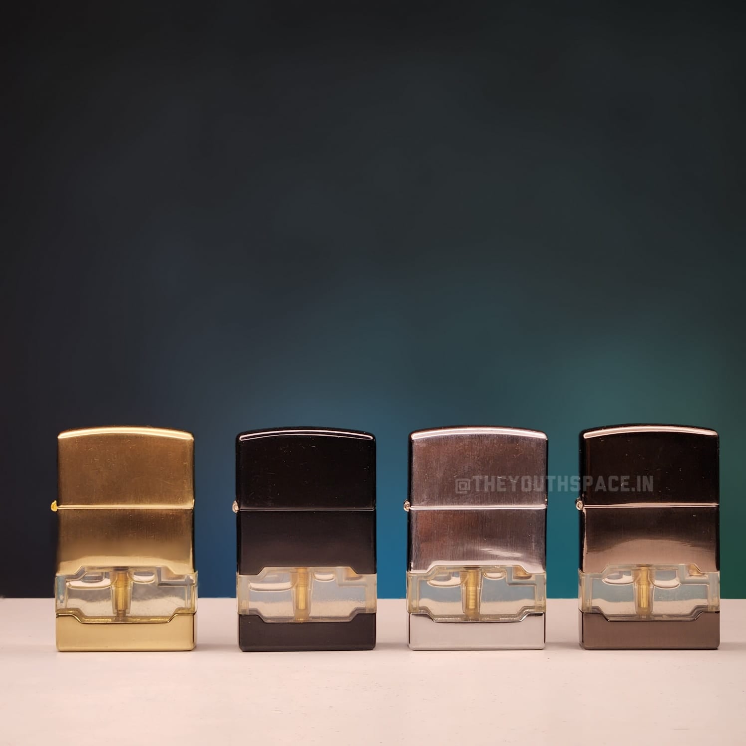 Lumi Tank Red Flame Jet Lighter (Metallic)