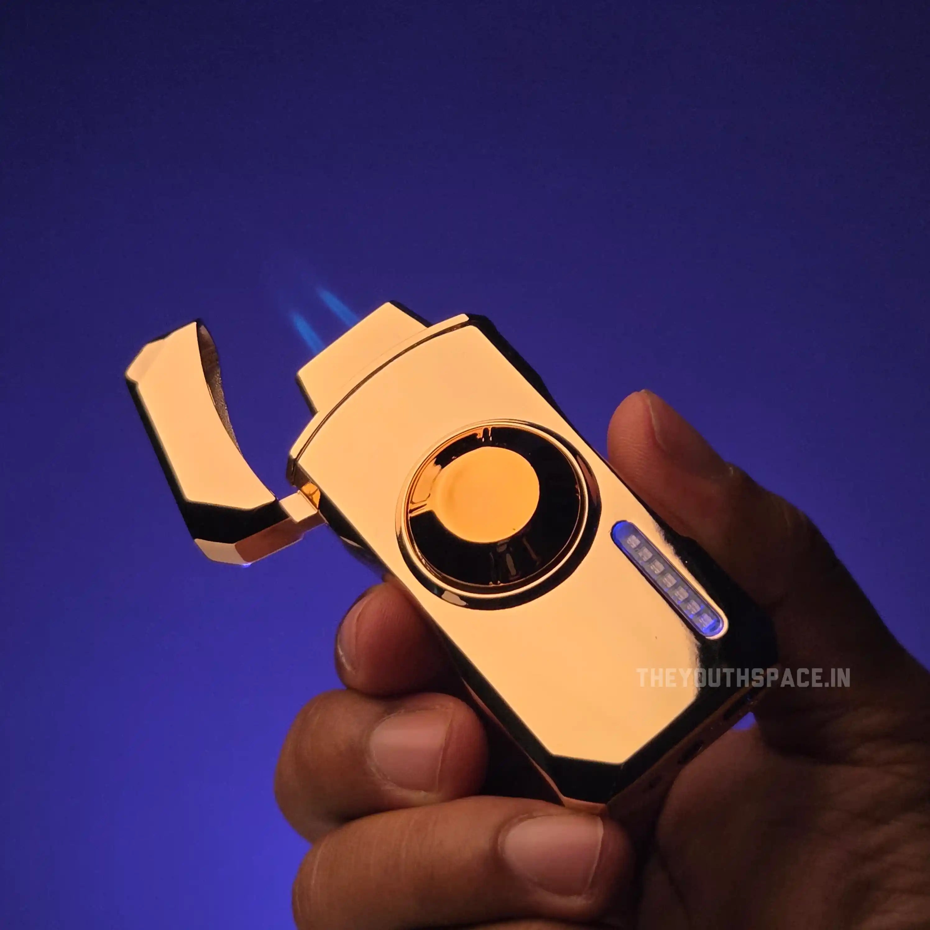 Neo Vortex Led Spinner Dual Jet Lighter