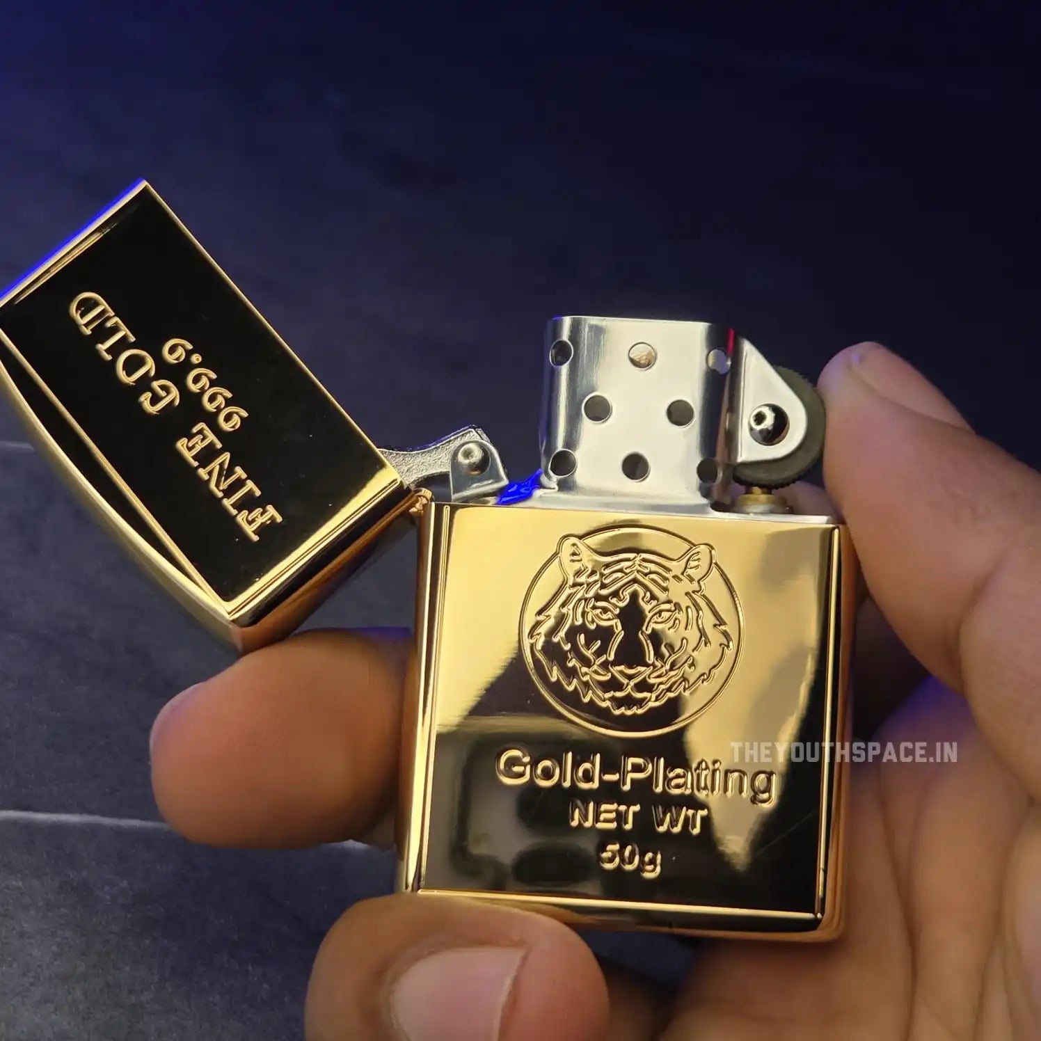 ZORRO ULTIMATE JUSTICE BRASS 999.9 FINE GOLD BAR LIGHTER 22HK