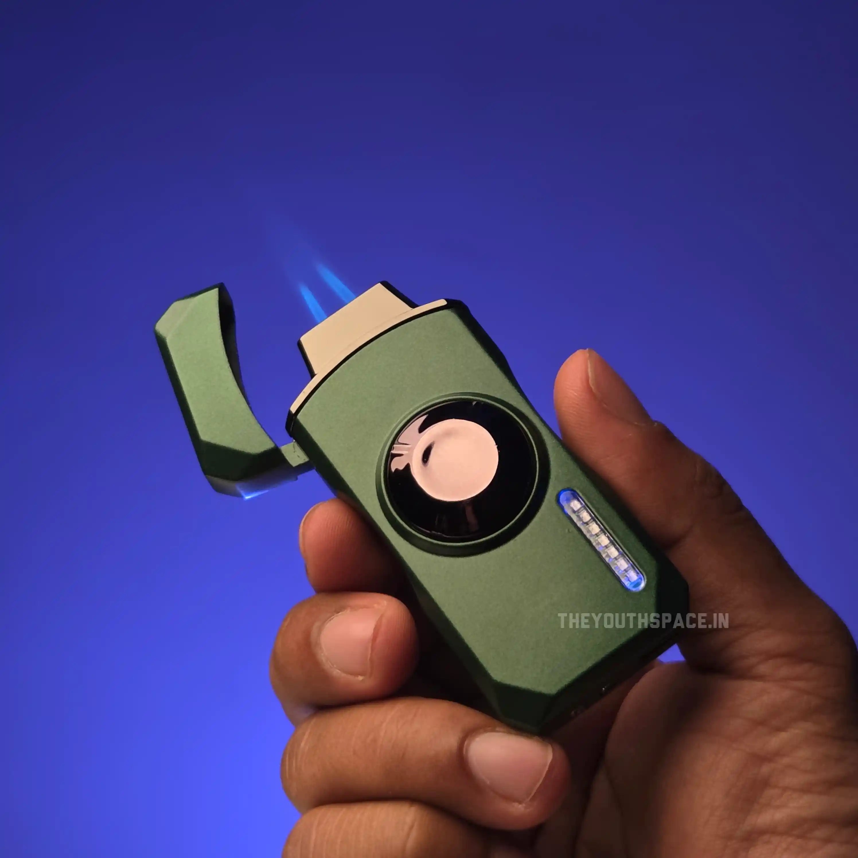 Neo Vortex Led Spinner Dual Jet Lighter