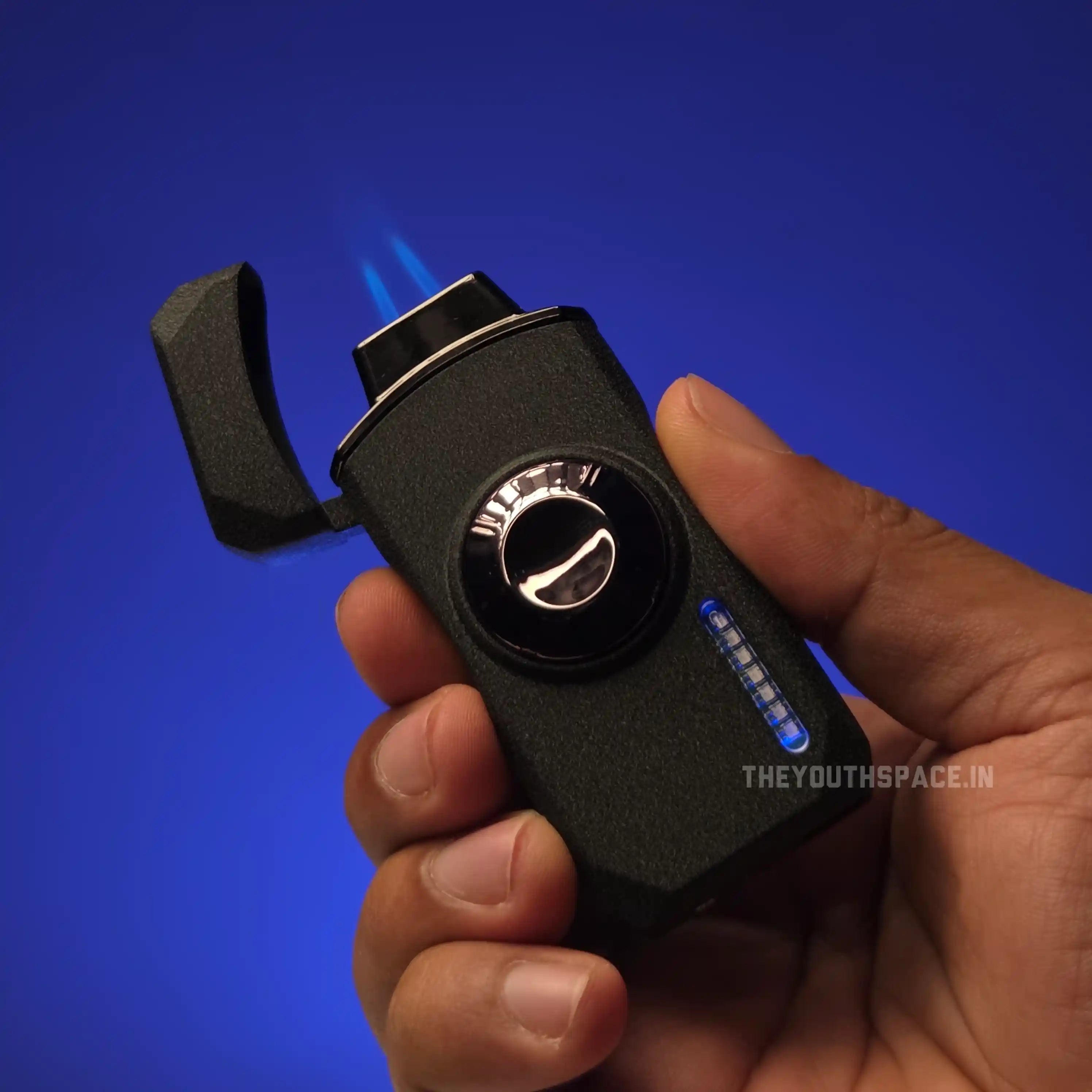Neo Vortex Led Spinner Dual Jet Lighter