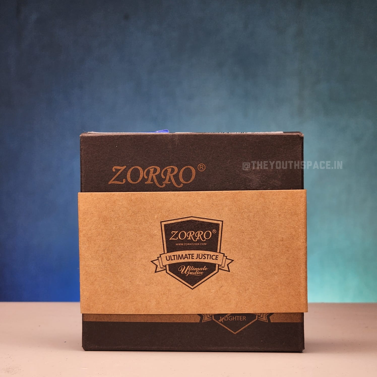 ZORRO ULTIMATE JUSTICE BRASS METALLIC BLUE COLOR LIGHTER 21HK