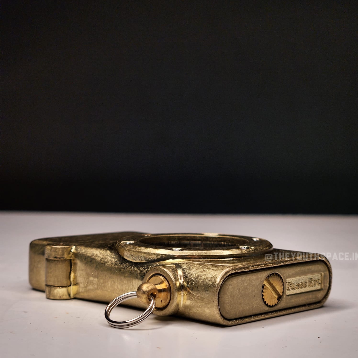 Premium Golden Mechanical Visible Fuel Tank Lighter