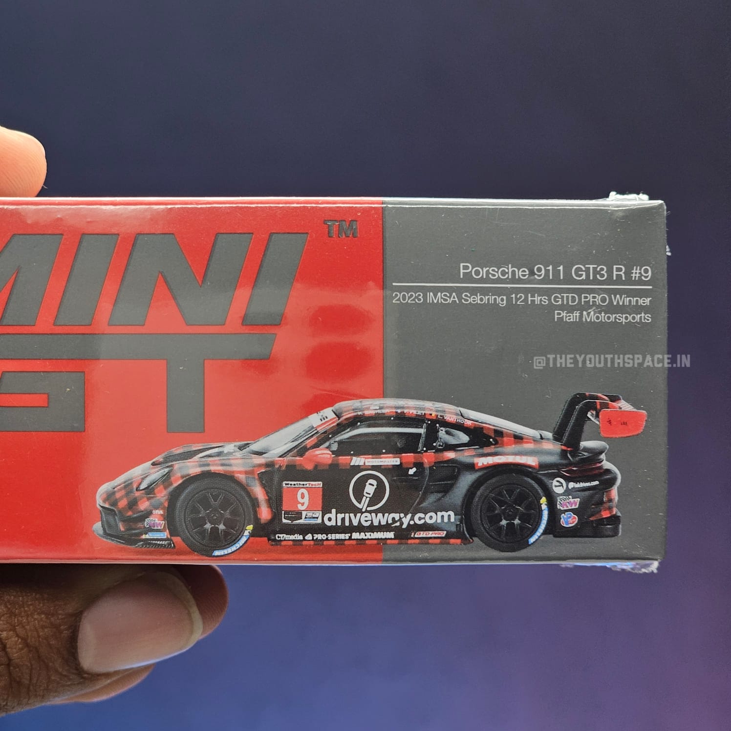 Mini GT Porsche 911 GT3 R #9 2023 IMSA Sebring 12 Hrs GTD PRO Winner Pfaff Motorsports (Imported)