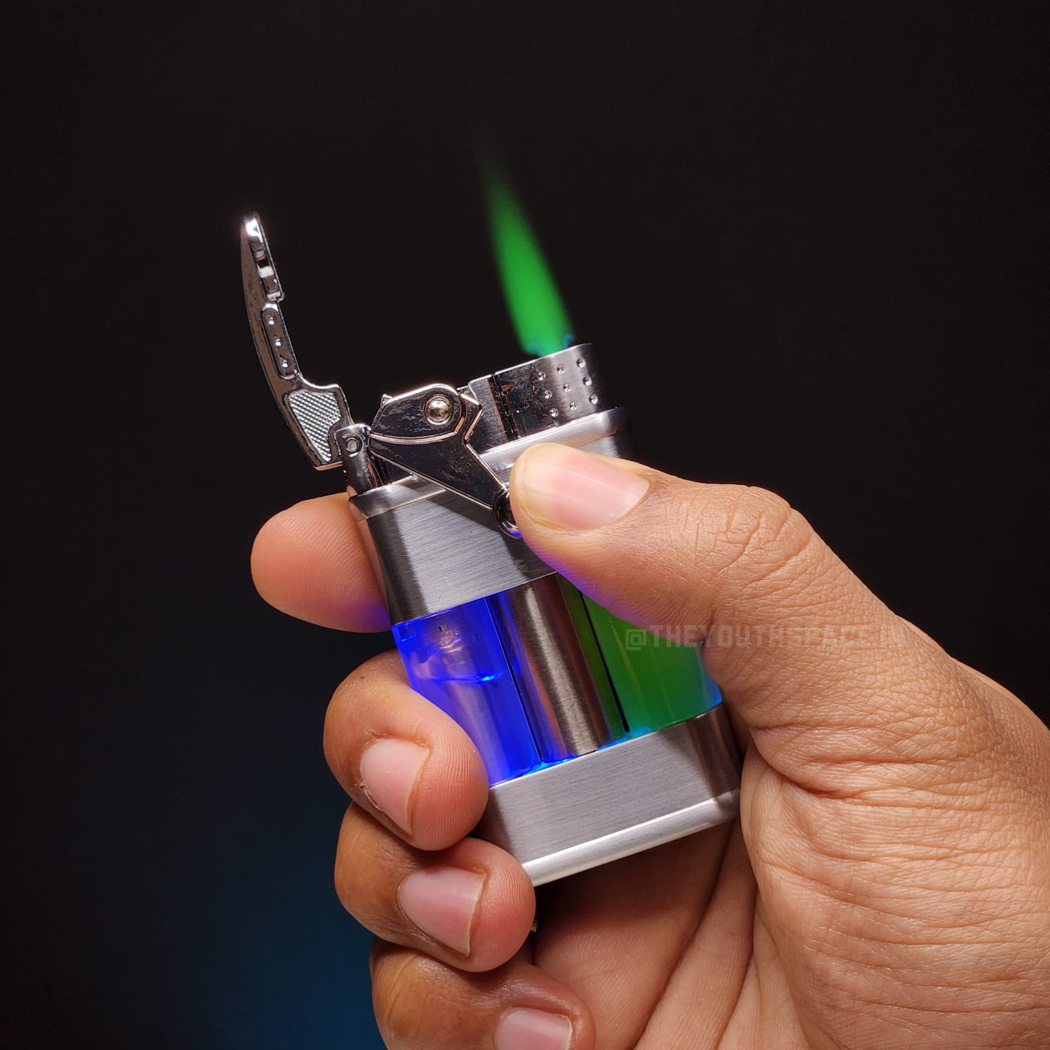 Green Flame Jet Ignition Lighter (Metallic)