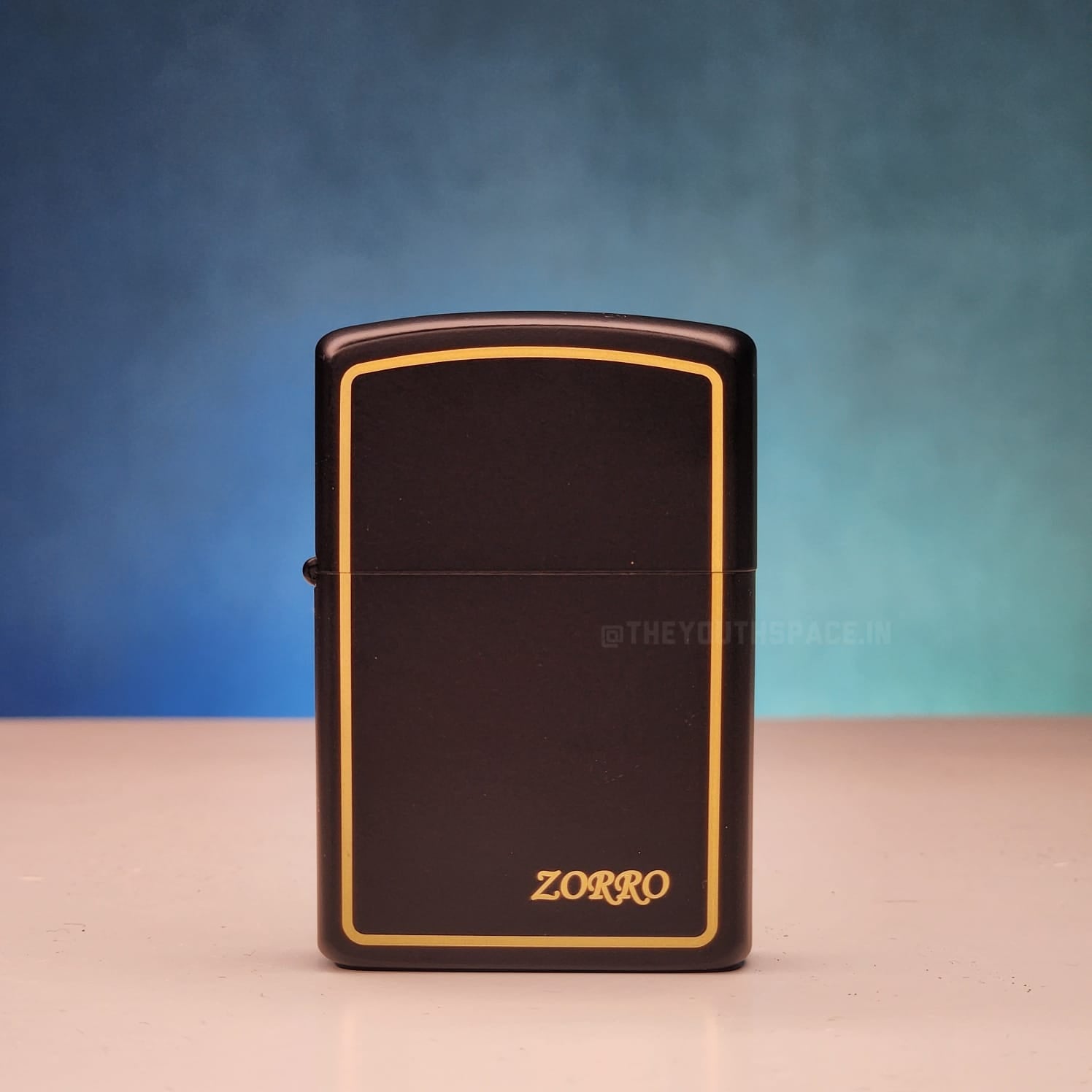 ZORRO ULTIMATE JUSTICE BRASS BLACK WITH GOLD BORDER LIGHTER 23HK