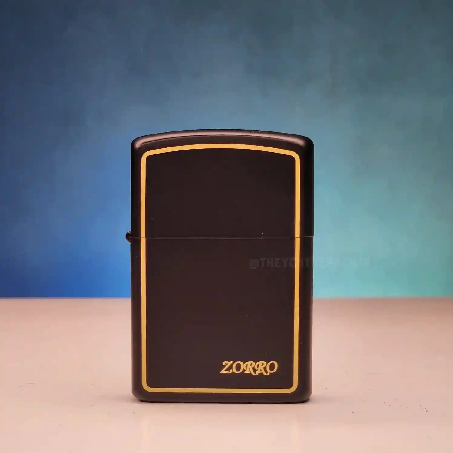 ZORRO ULTIMATE JUSTICE BRASS BLACK WITH GOLD BORDER LIGHTER 23HK