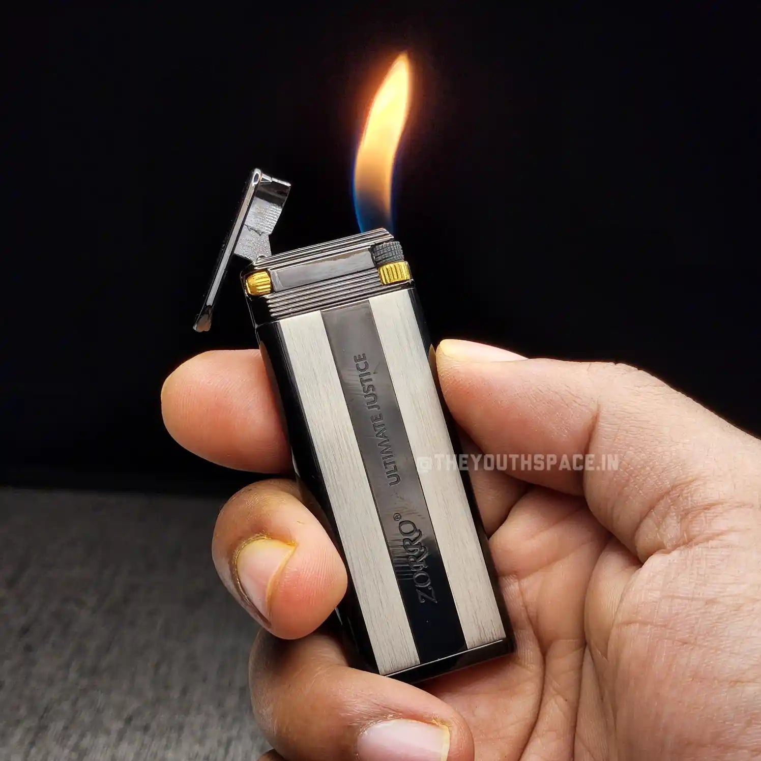 Zorro Ultimate Justice Ultra Slim Brass Lighter